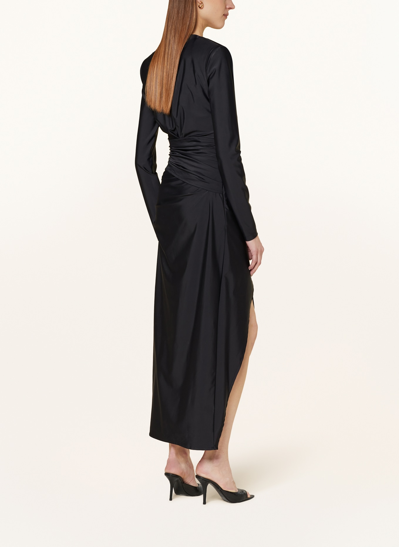 GAUGE81 Dress in wrap look CARMEN, Color: BLACK (Image 3)