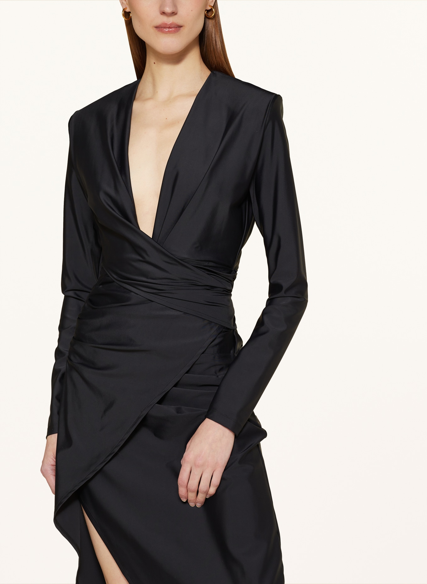 GAUGE81 Dress in wrap look CARMEN, Color: BLACK (Image 4)
