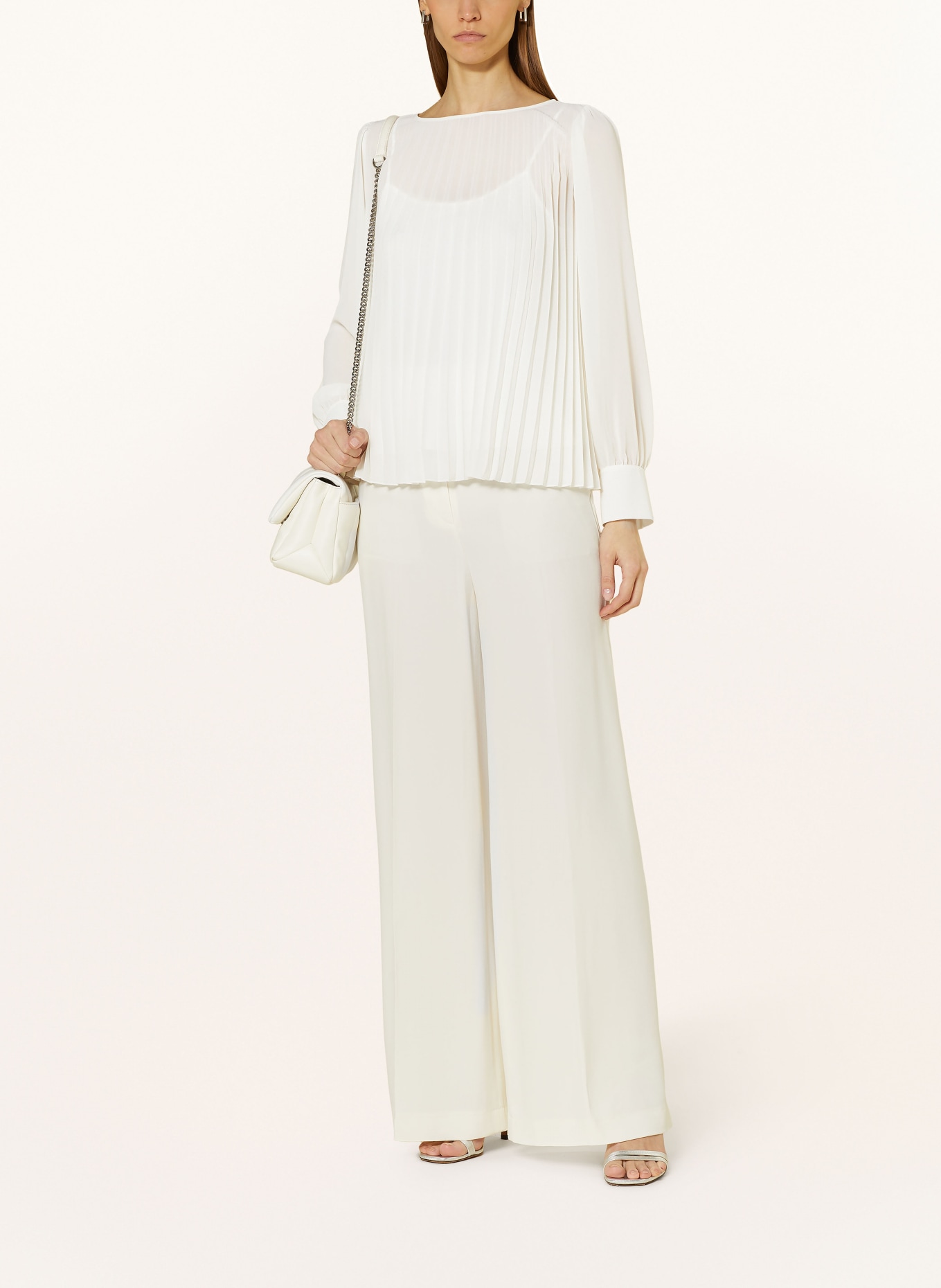 BOSS Shirt blouse BIPUNA with pleats, Color: WHITE (Image 2)