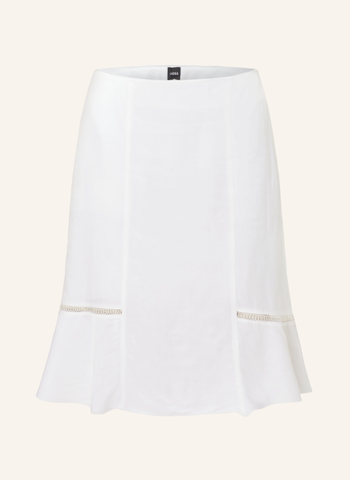 BOSS Skirt VILEINA with linen, Color: WHITE (Image 1)