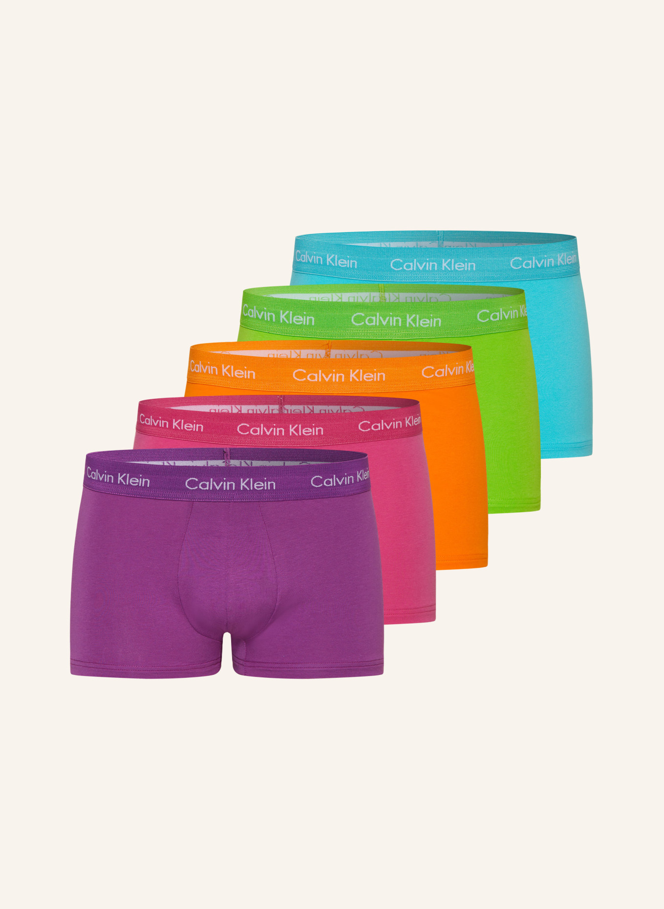 Calvin Klein 5-pack boxer shorts THIS IS LOVE low rise, Color: LIGHT BLUE/ LIGHT GREEN (Image 1)