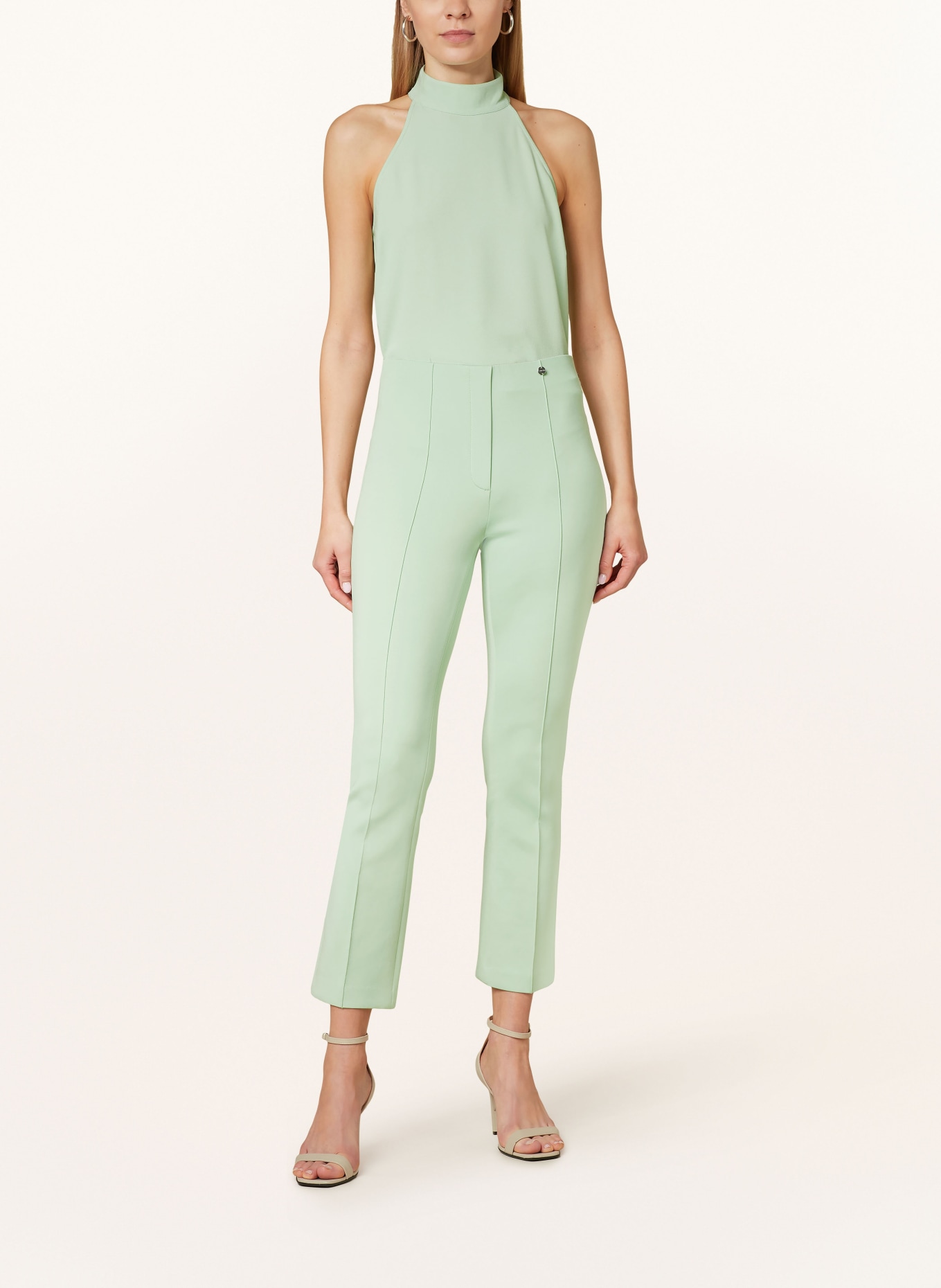 MARC CAIN Jersey pants FREDERICA, Color: LIGHT GREEN (Image 2)