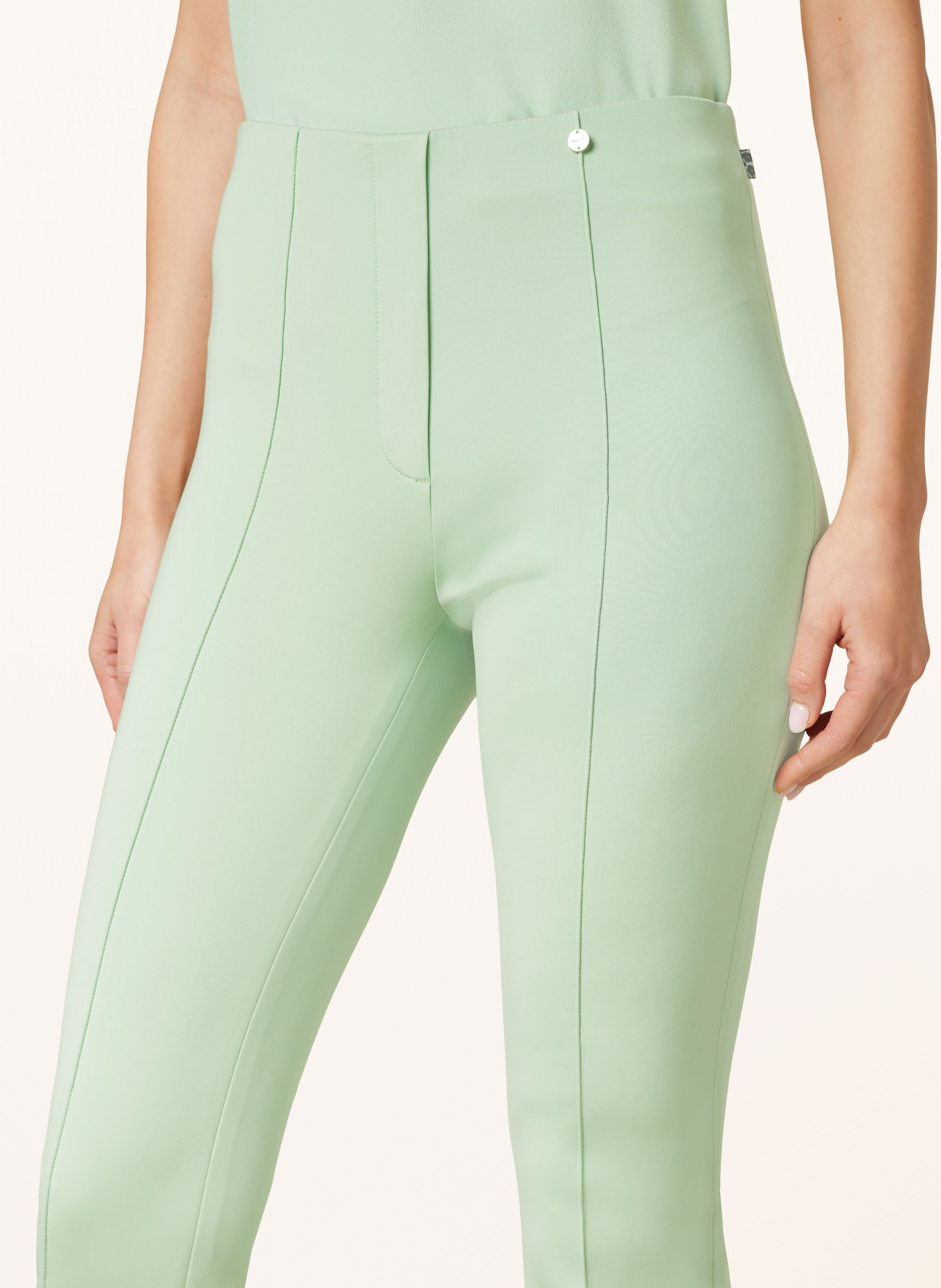 MARC CAIN Jersey pants FREDERICA, Color: LIGHT GREEN (Image 5)