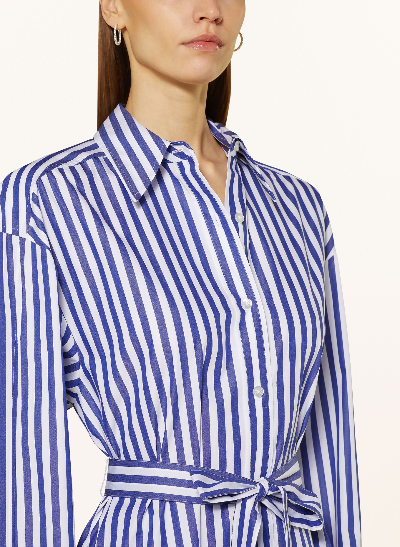 HUGO Shirt dress KENEYTA, Color: WHITE/ BLUE (Image 4)