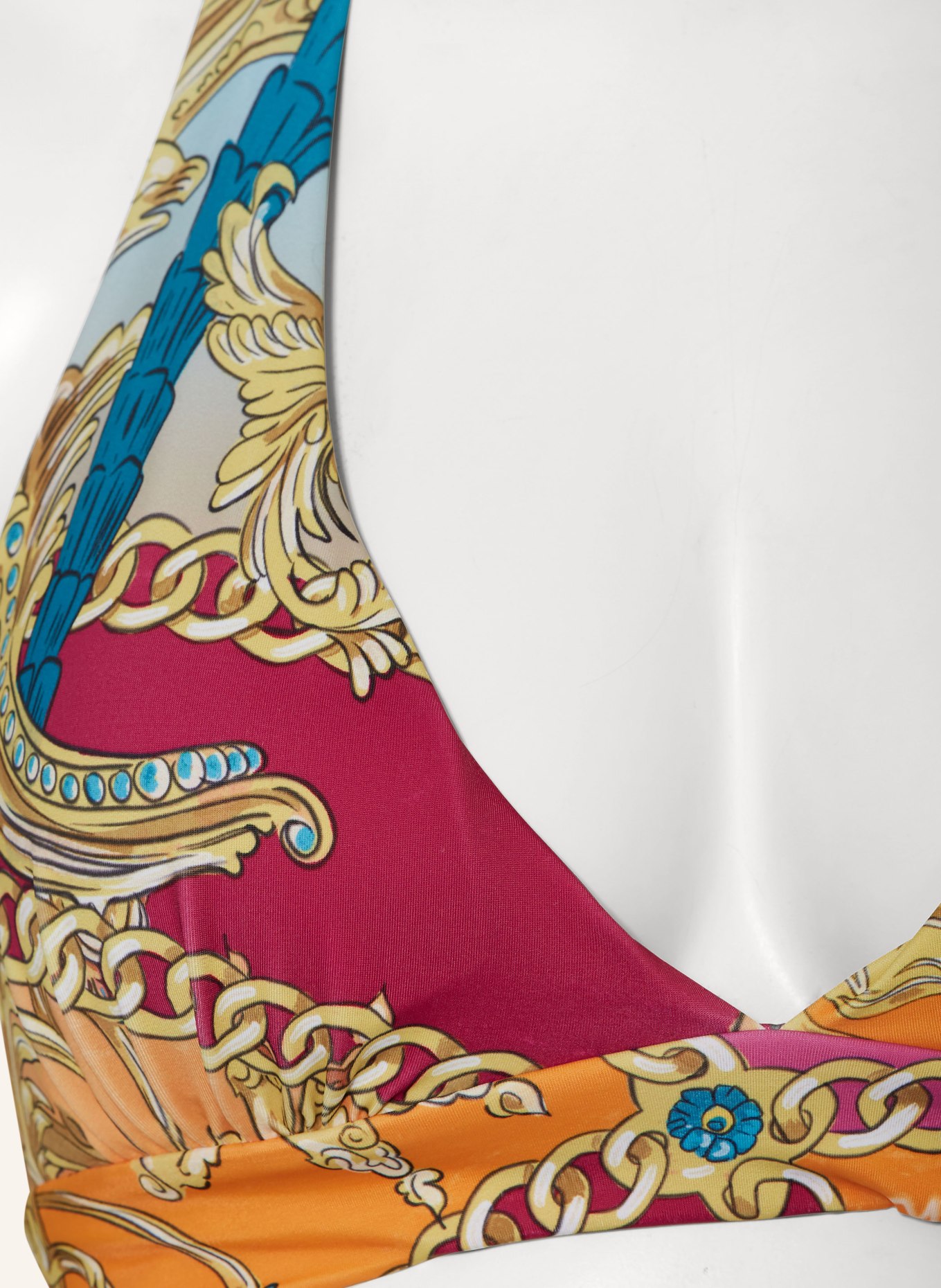 GOLDBERGH Halter neck bikini top TAN MIAMI, Color: ORANGE/ FUCHSIA/ GOLD (Image 4)