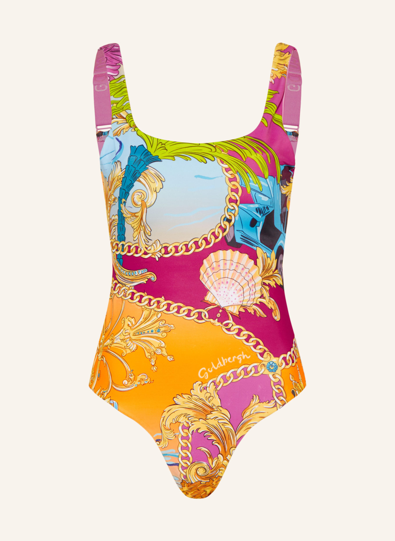 GOLDBERGH Swimsuit SOUTCH BEACH, Color: FUCHSIA/ YELLOW/ ORANGE (Image 1)