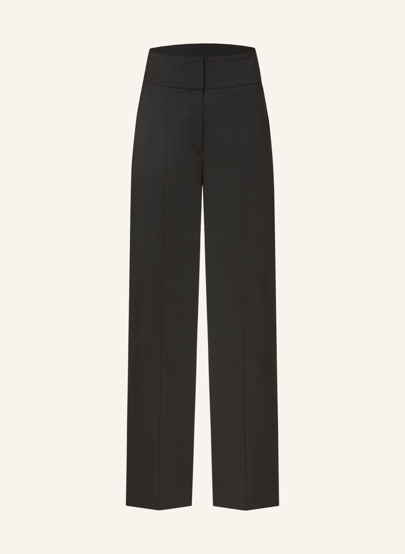 HUGO Wide leg trousers HIMIA, Color: BLACK (Image 1)