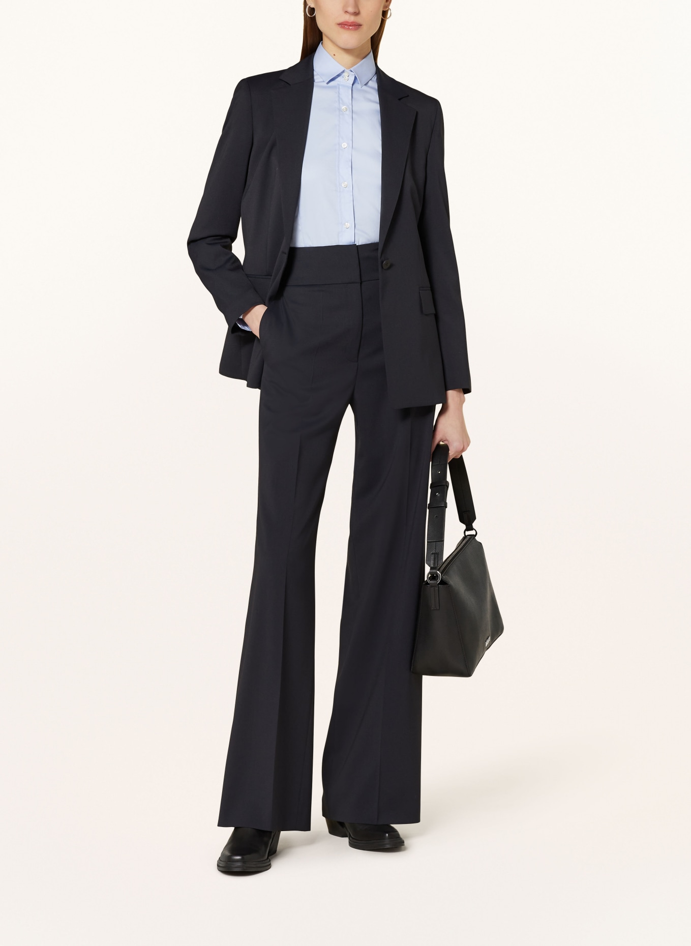 HUGO Wide leg trousers HIMIA, Color: DARK BLUE (Image 2)