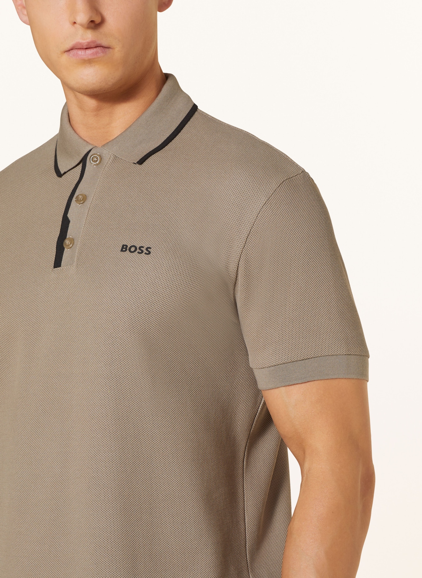 BOSS Piqué-Poloshirt PADDY Regular Fit, Farbe: OLIV (Bild 4)