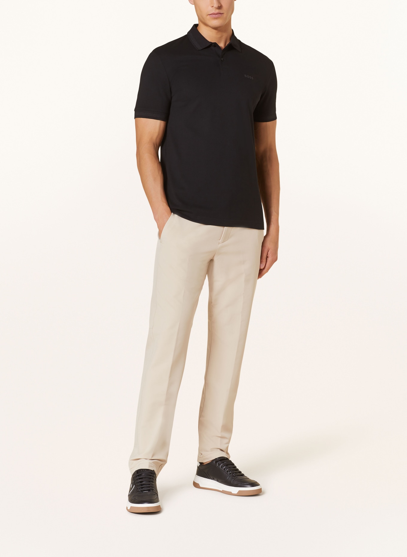 BOSS Piqué-Poloshirt PIO Regular Fit, Farbe: SCHWARZ (Bild 2)