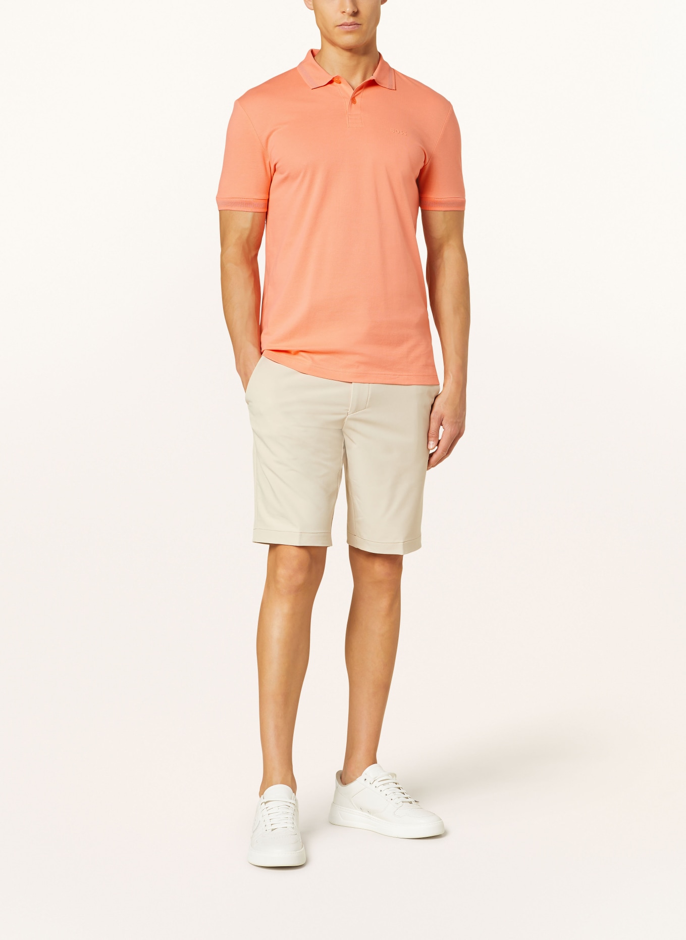 BOSS Piqué-Poloshirt PIO Regular Fit, Farbe: HELLORANGE (Bild 2)