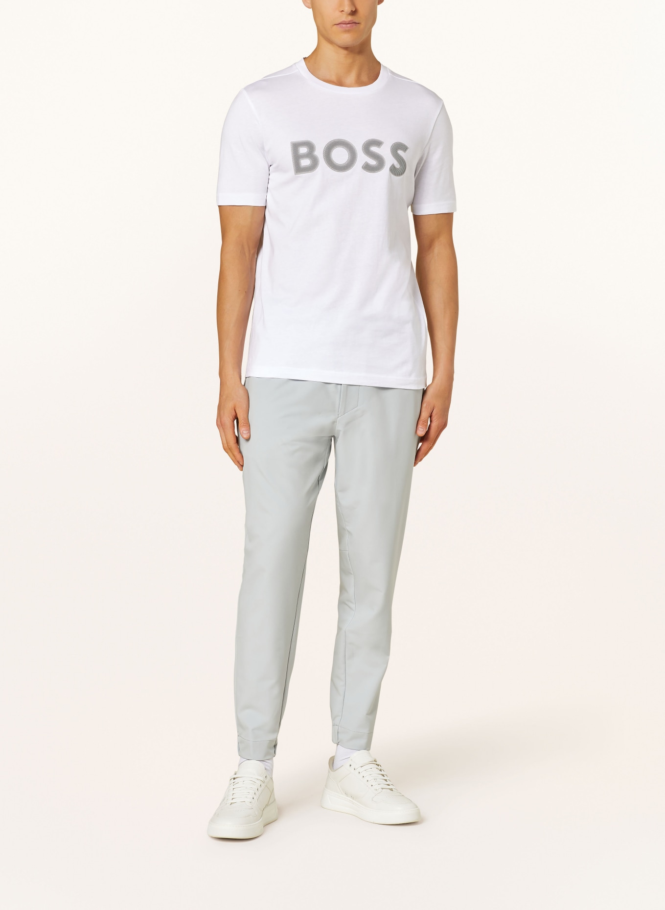 BOSS T-Shirt, Farbe: WEISS/ GRAU (Bild 2)