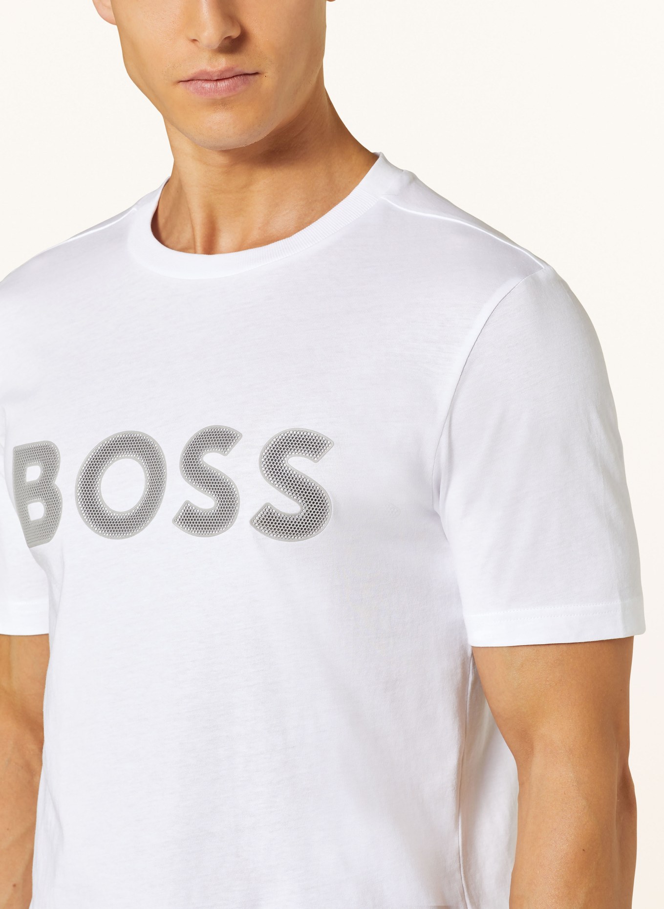 BOSS T-Shirt, Farbe: WEISS/ GRAU (Bild 4)