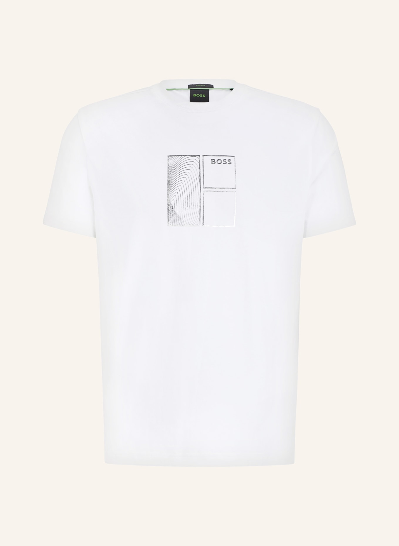 BOSS T-shirt, Color: WHITE/ SILVER (Image 1)
