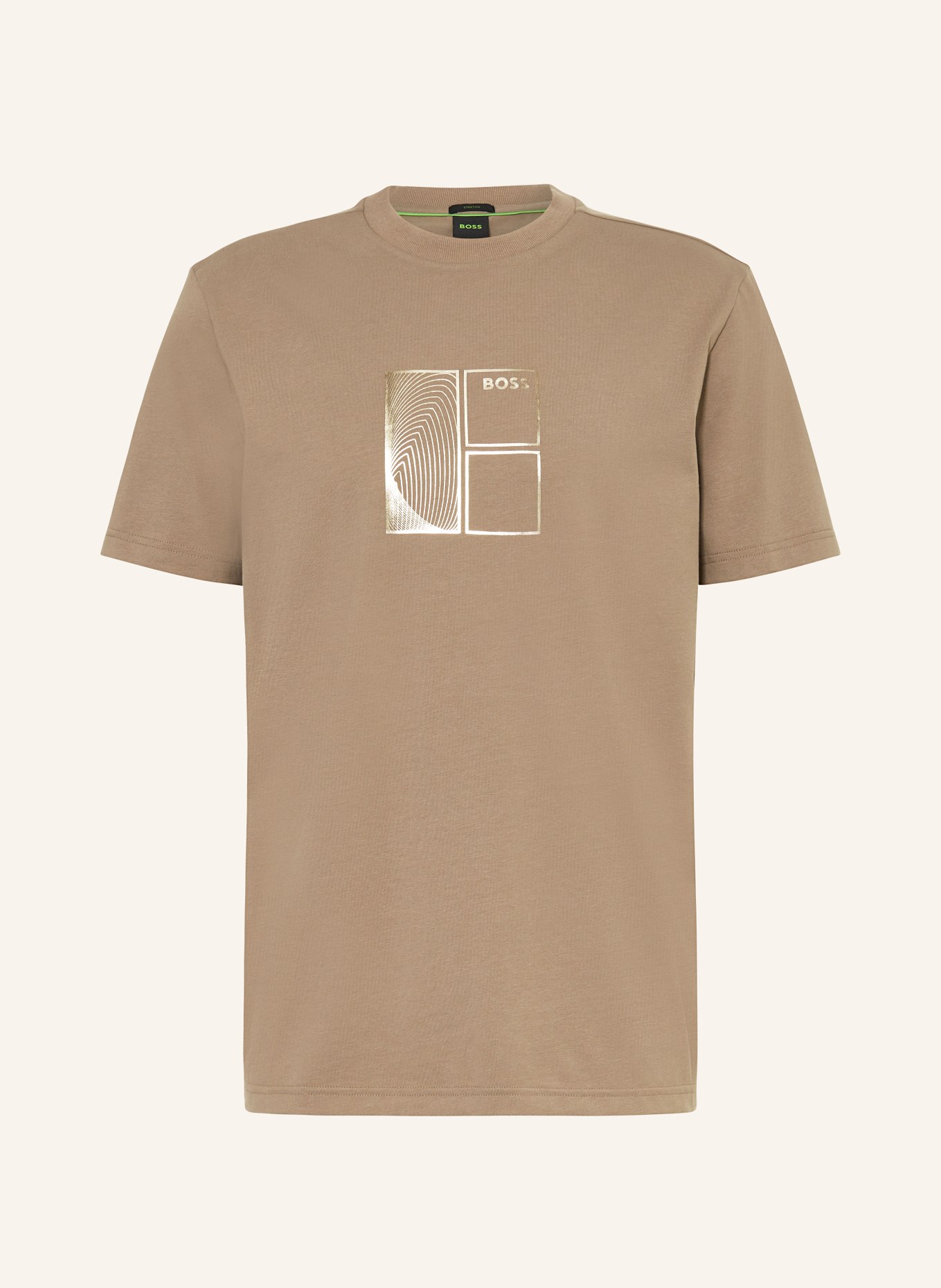BOSS T-Shirt, Farbe: HELLBRAUN/ GOLD (Bild 1)