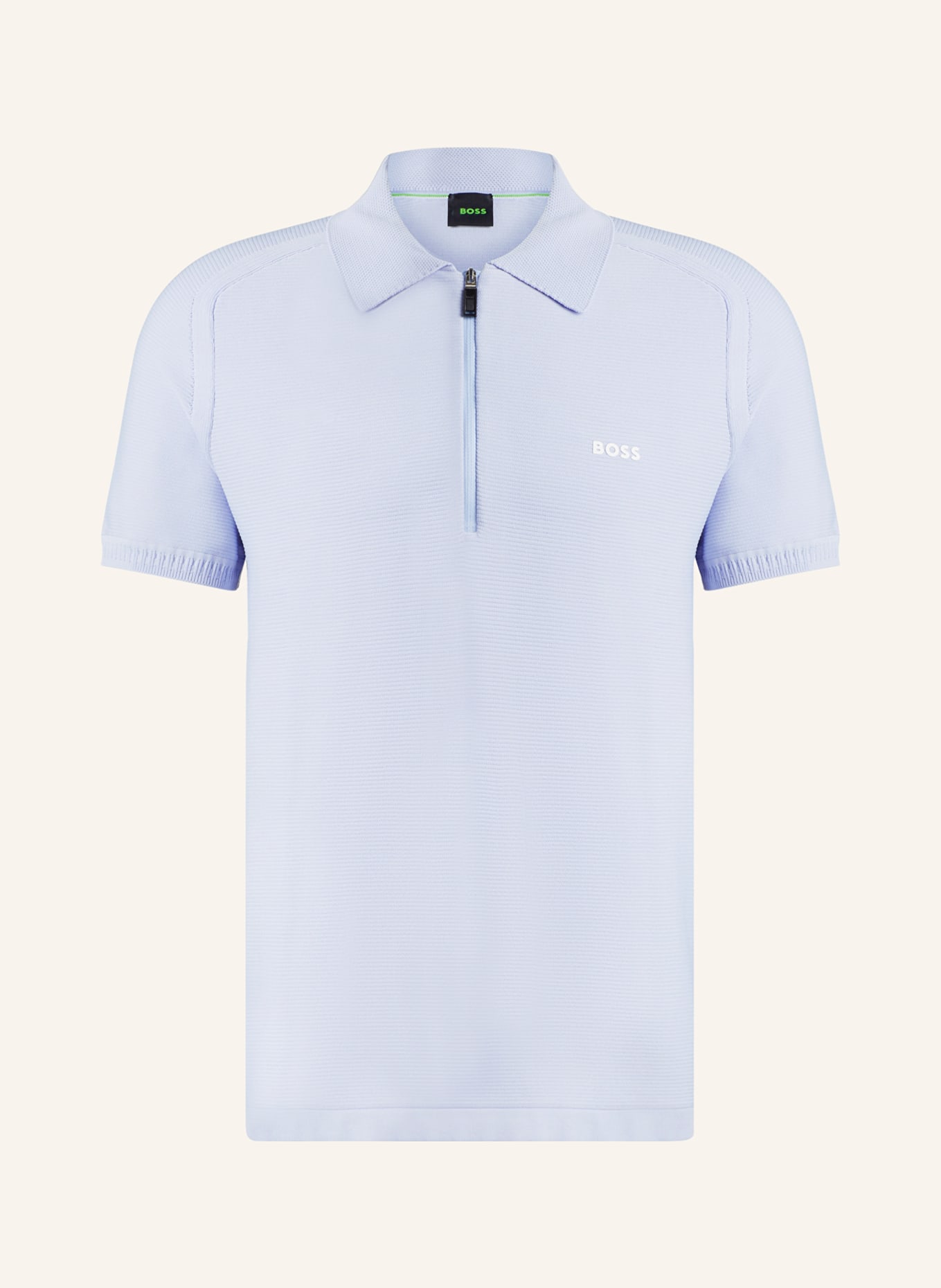 BOSS Strick-Poloshirt ZAYNO, Farbe: HELLBLAU (Bild 1)