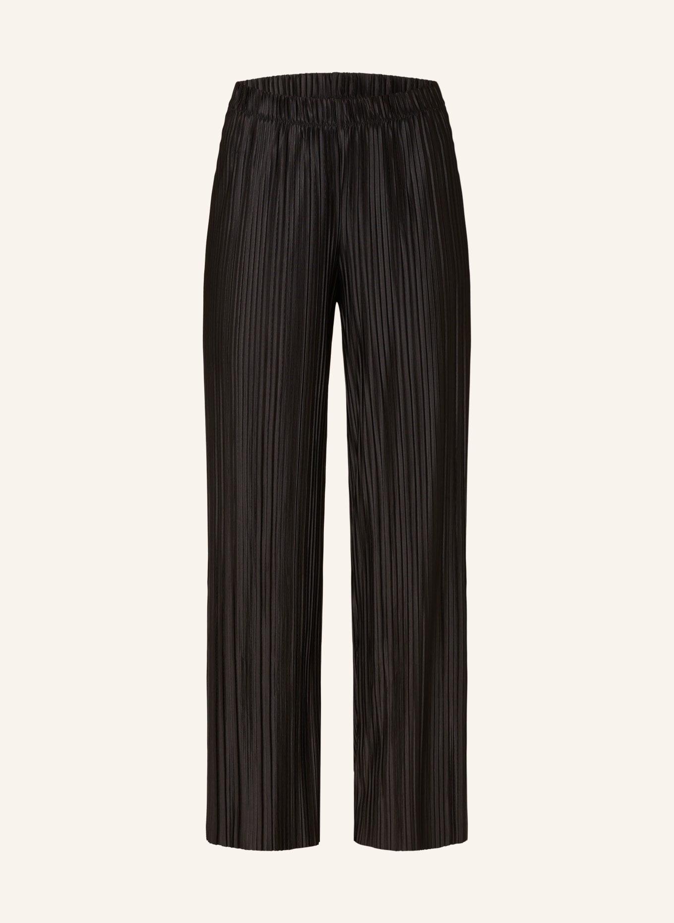 ONLY Satin trousers with pleats, Color: BLACK (Image 1)