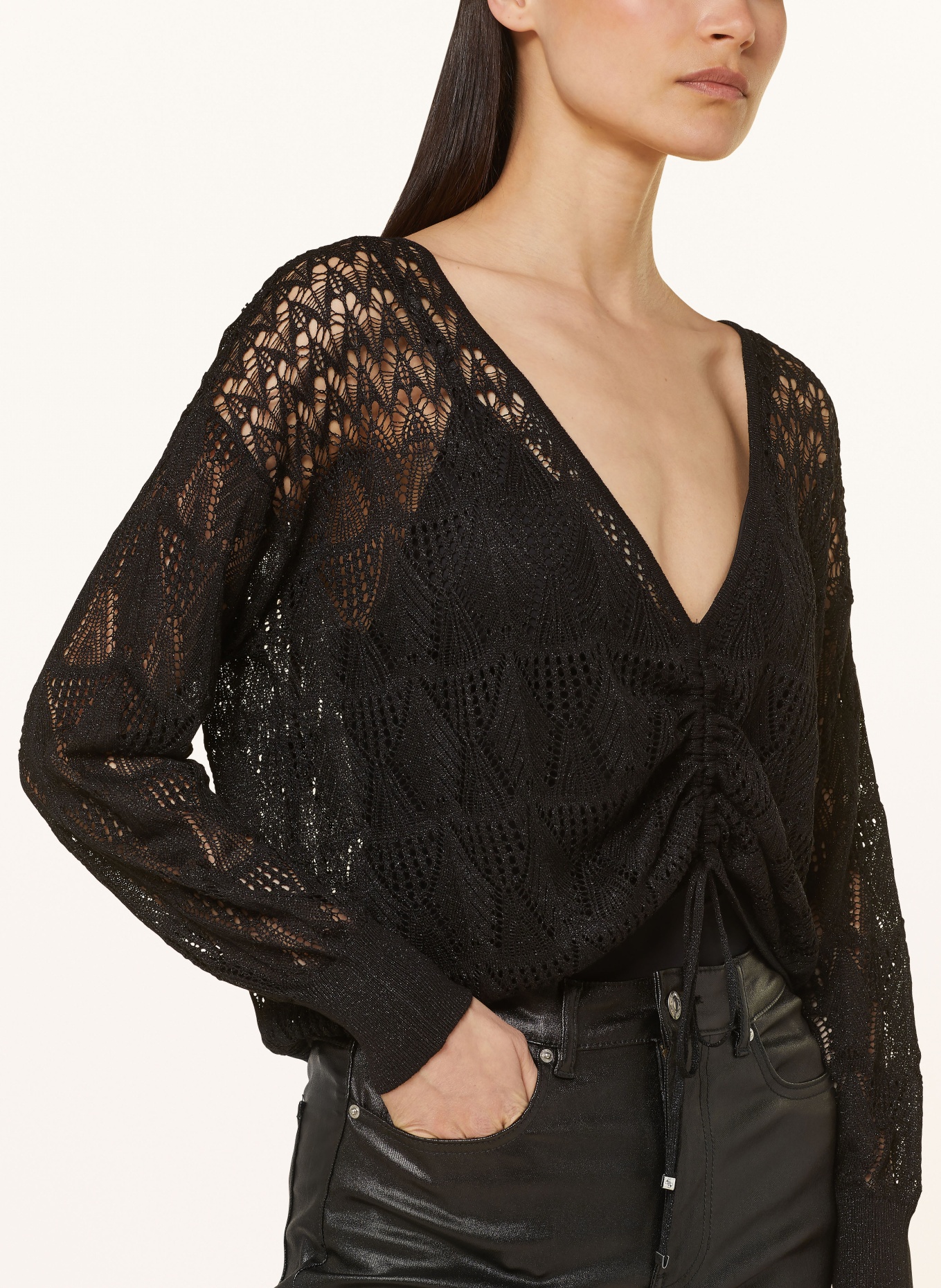GUESS Sweater CLARISSA with glitter thread, Color: BLACK (Image 4)