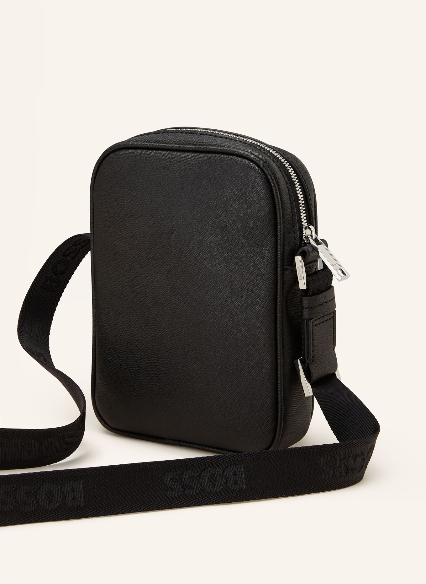 BOSS Saffiano crossbody bag ZAIR, Color: BLACK (Image 2)