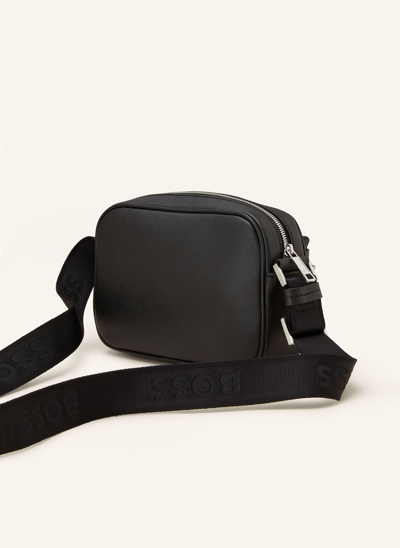 BOSS Saffiano crossbody bag ZAIR, Color: BLACK (Image 2)