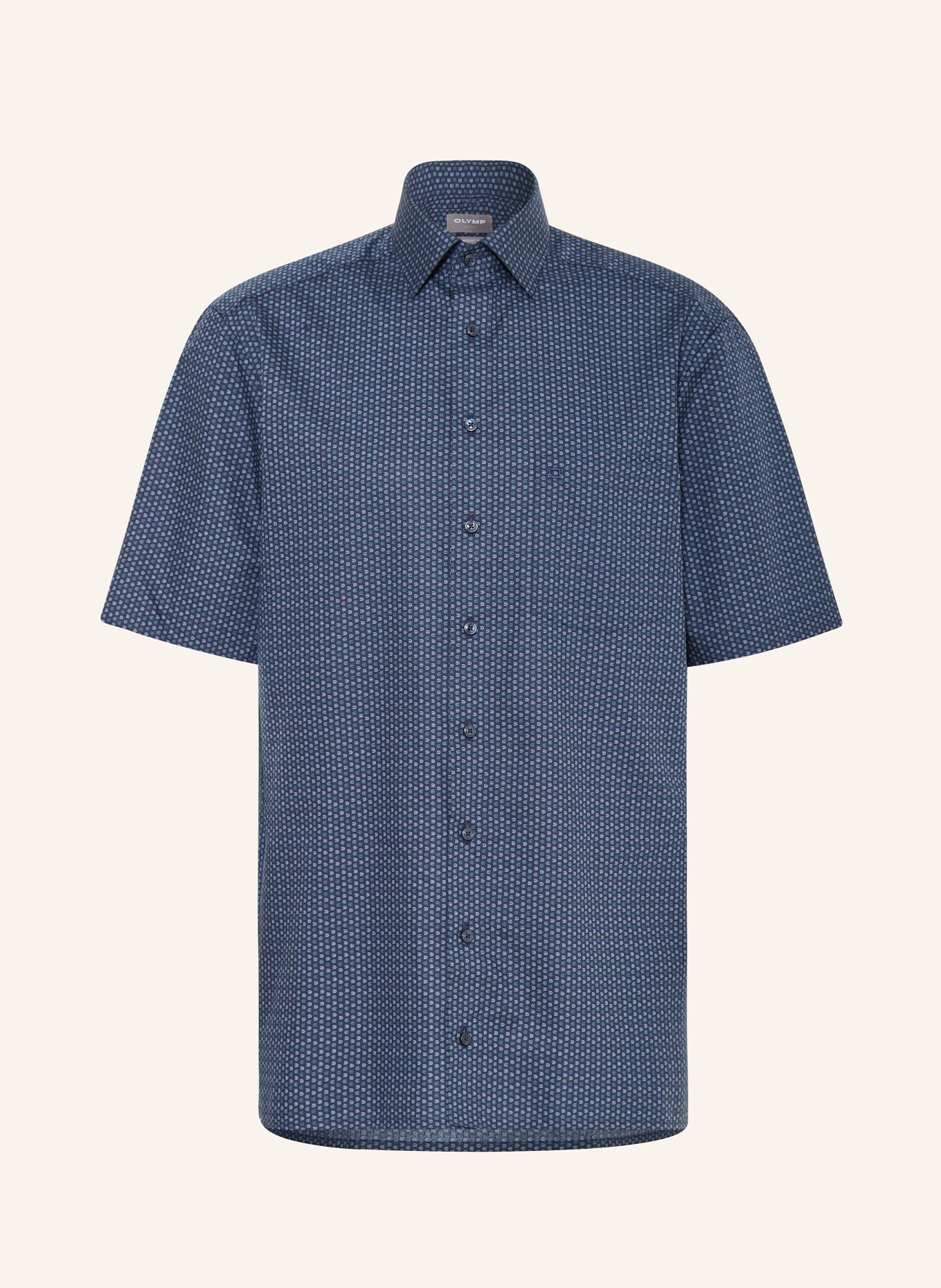 OLYMP Košile s krátkým rukávem Luxor Comfort Fit, Barva: ZELENÁ/ TMAVĚ MODRÁ (Obrázek 1)