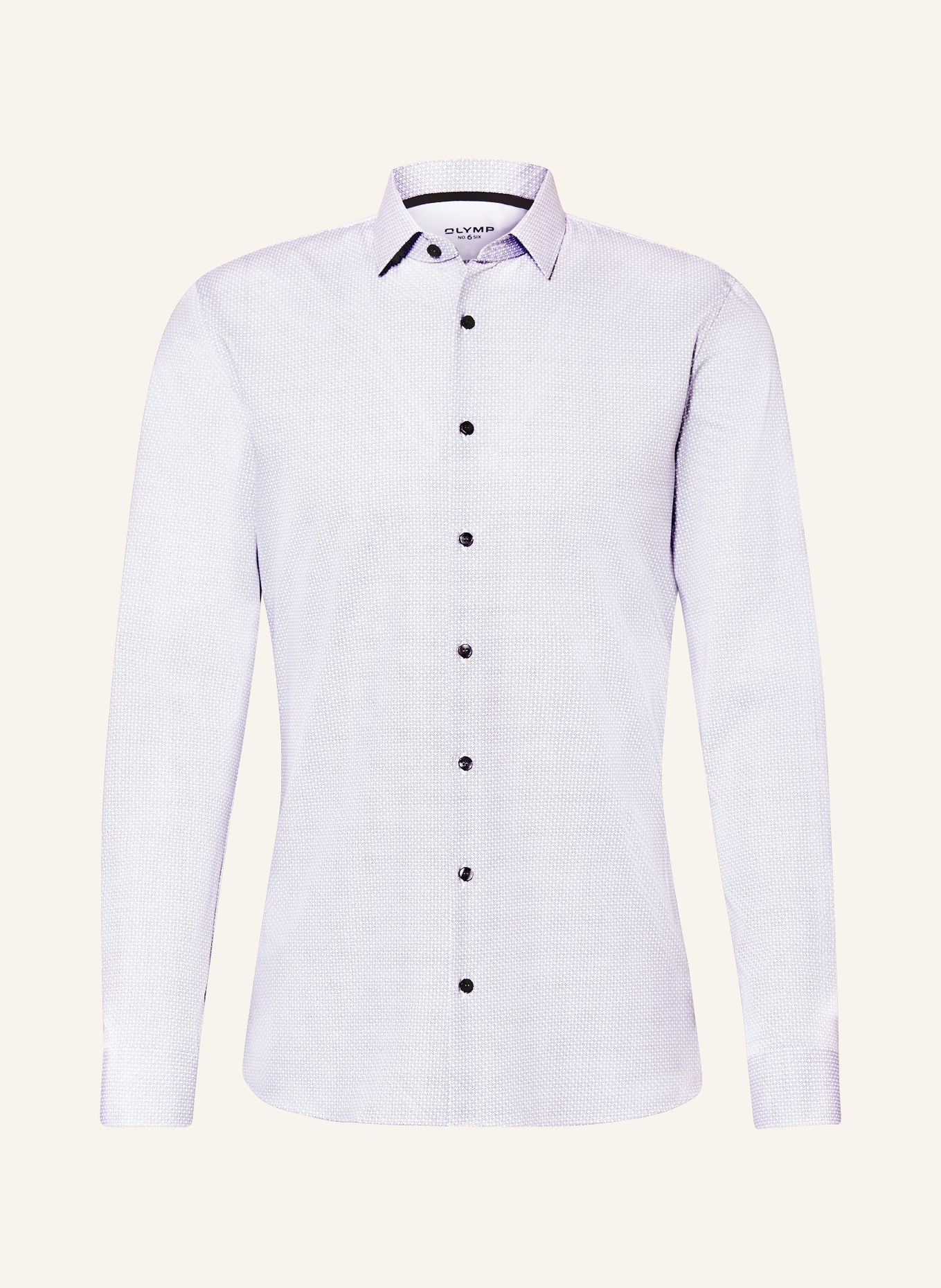 OLYMP Hemd No. Six super slim: GRAU / WEISS