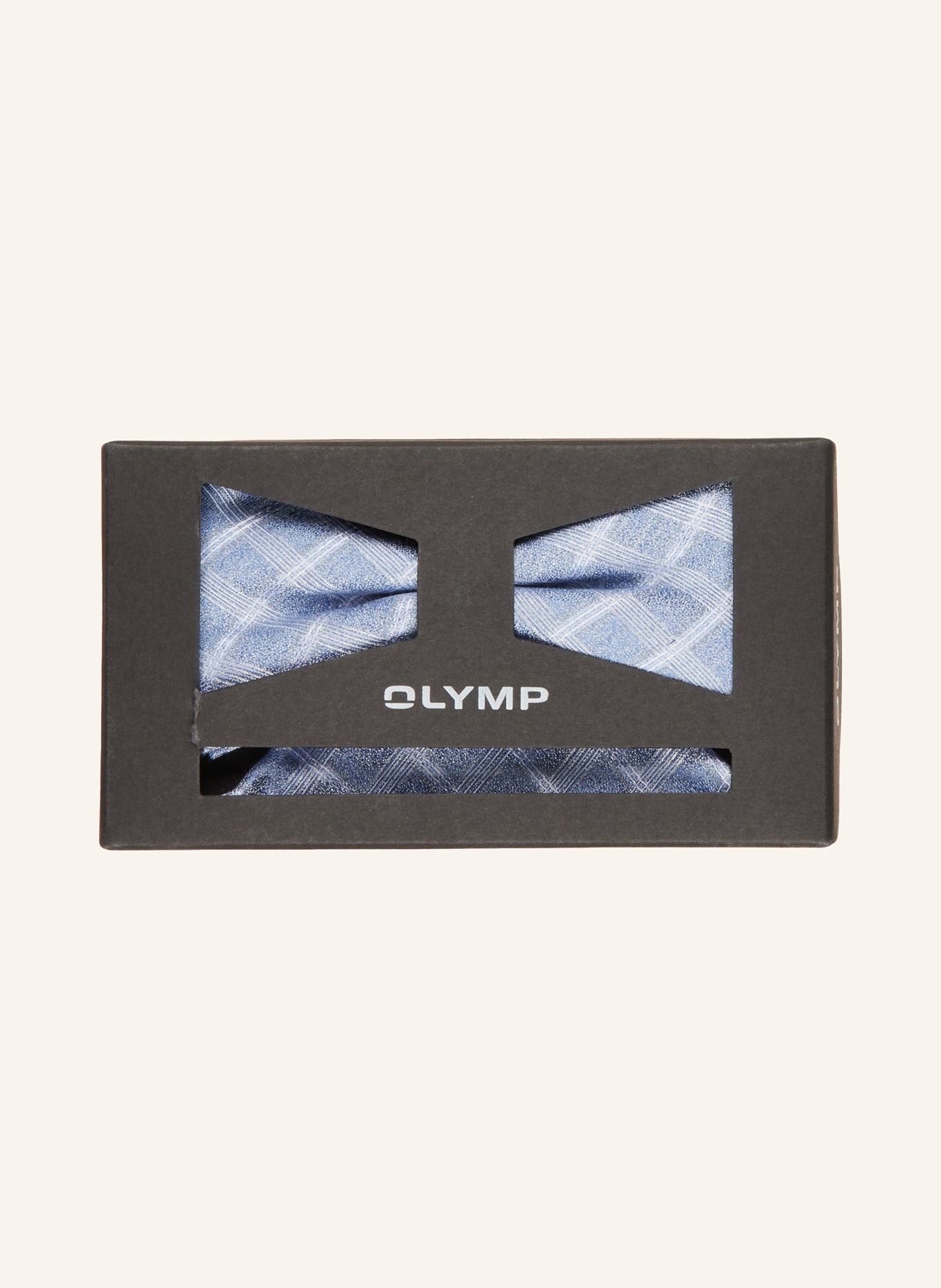 OLYMP Zestaw: mucha z poszetką: JASNONIEBIESKI / BIAŁY