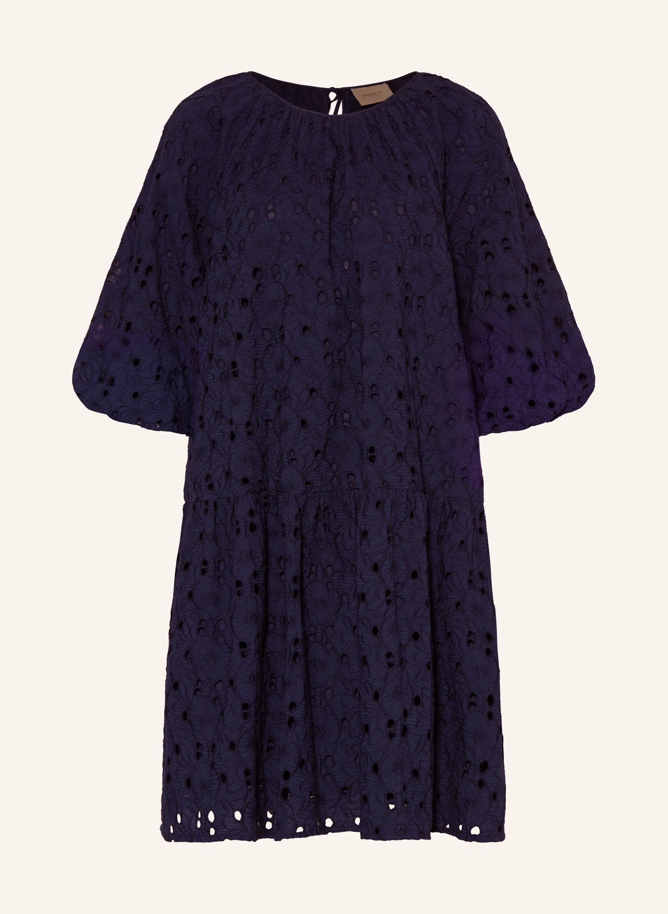 ROUGE VILA Sukienka z dziurkowanej koronki, Kolor: GRANATOWY (Obrazek 1)
