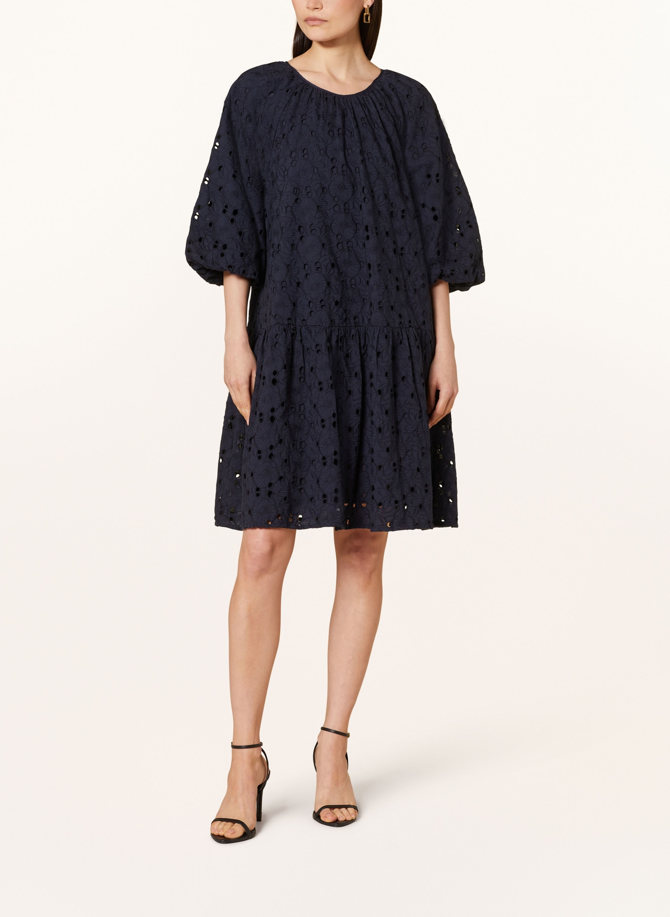 ROUGE VILA Dress made of broderie anglaise, Color: DARK BLUE (Image 2)