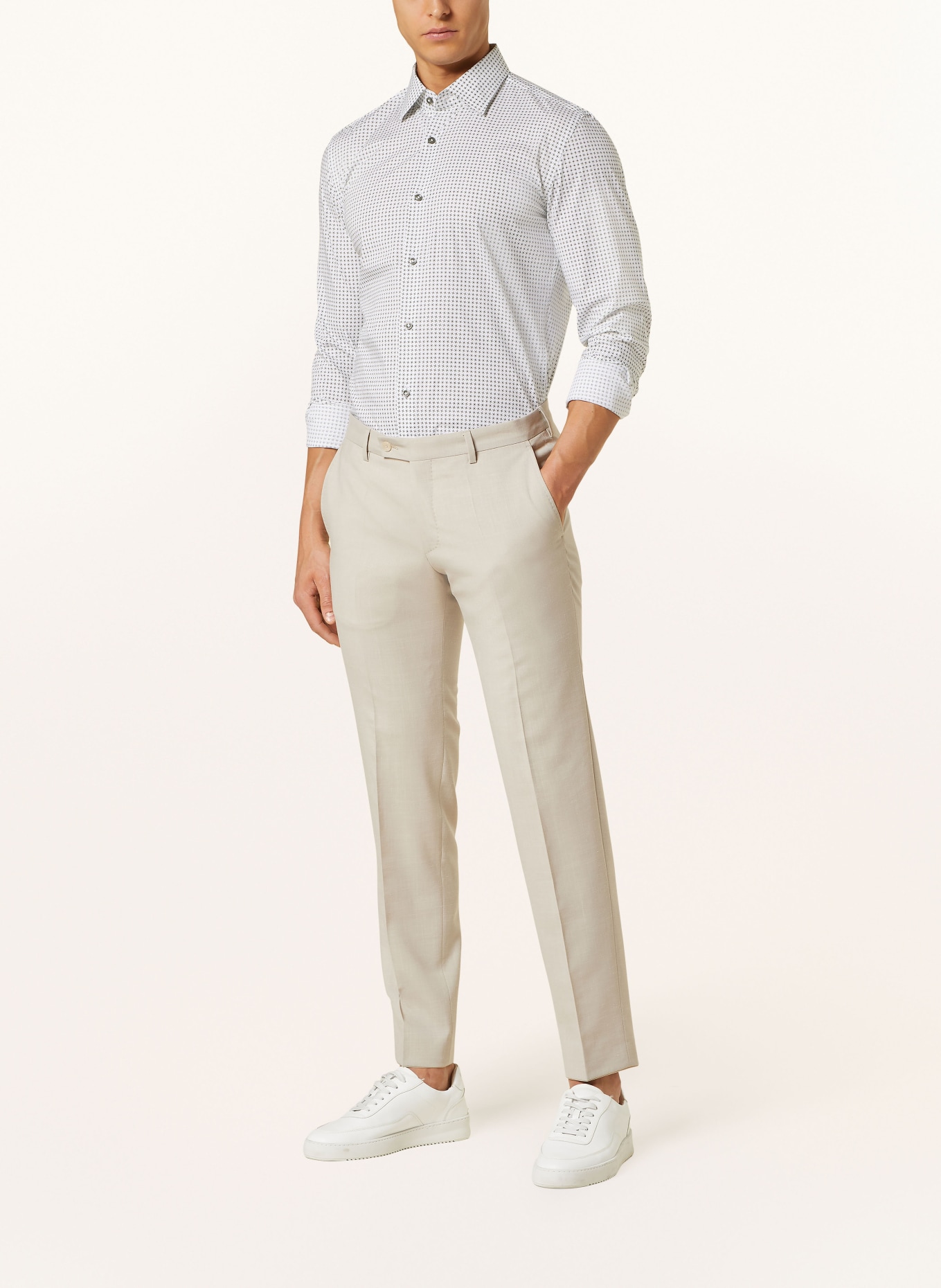 BOSS Shirt HANK slim fit, Color: WHITE/ GREEN (Image 2)