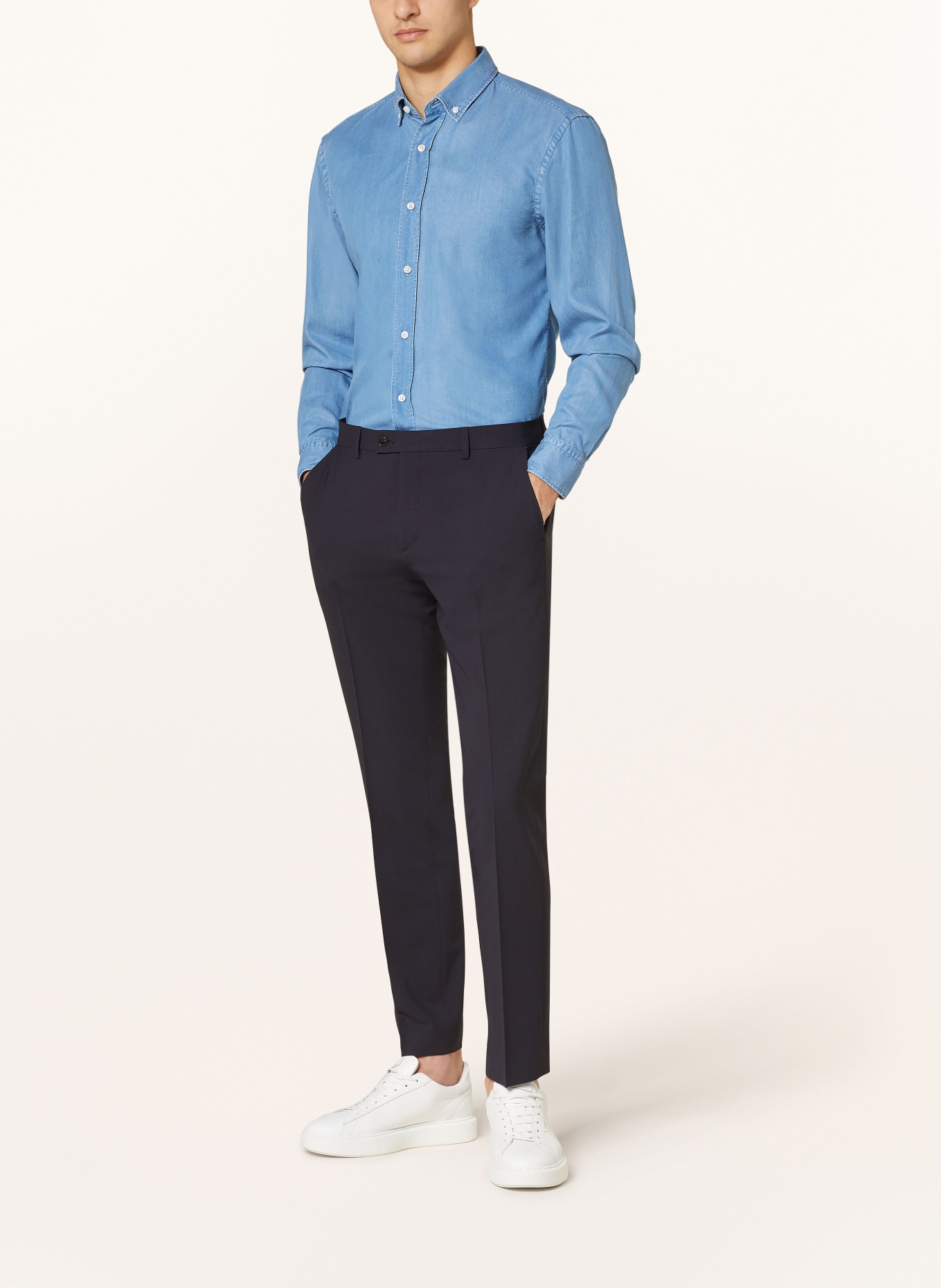 BOSS Koszula casual fit w stylu jeansowym, Kolor: NIEBIESKI (Obrazek 2)