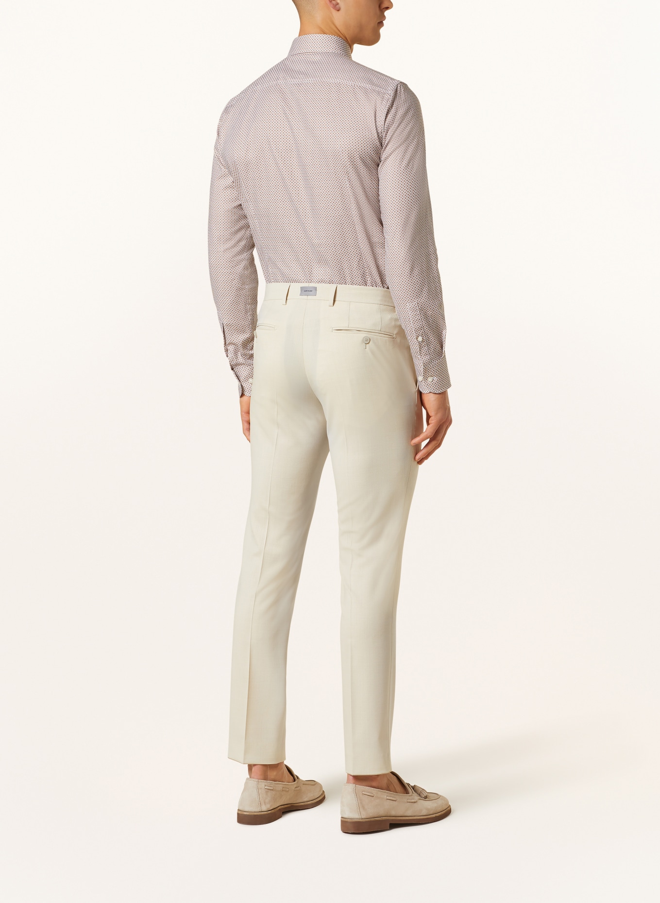 BOSS Shirt HANK slim fit, Color: BEIGE/ WHITE (Image 3)