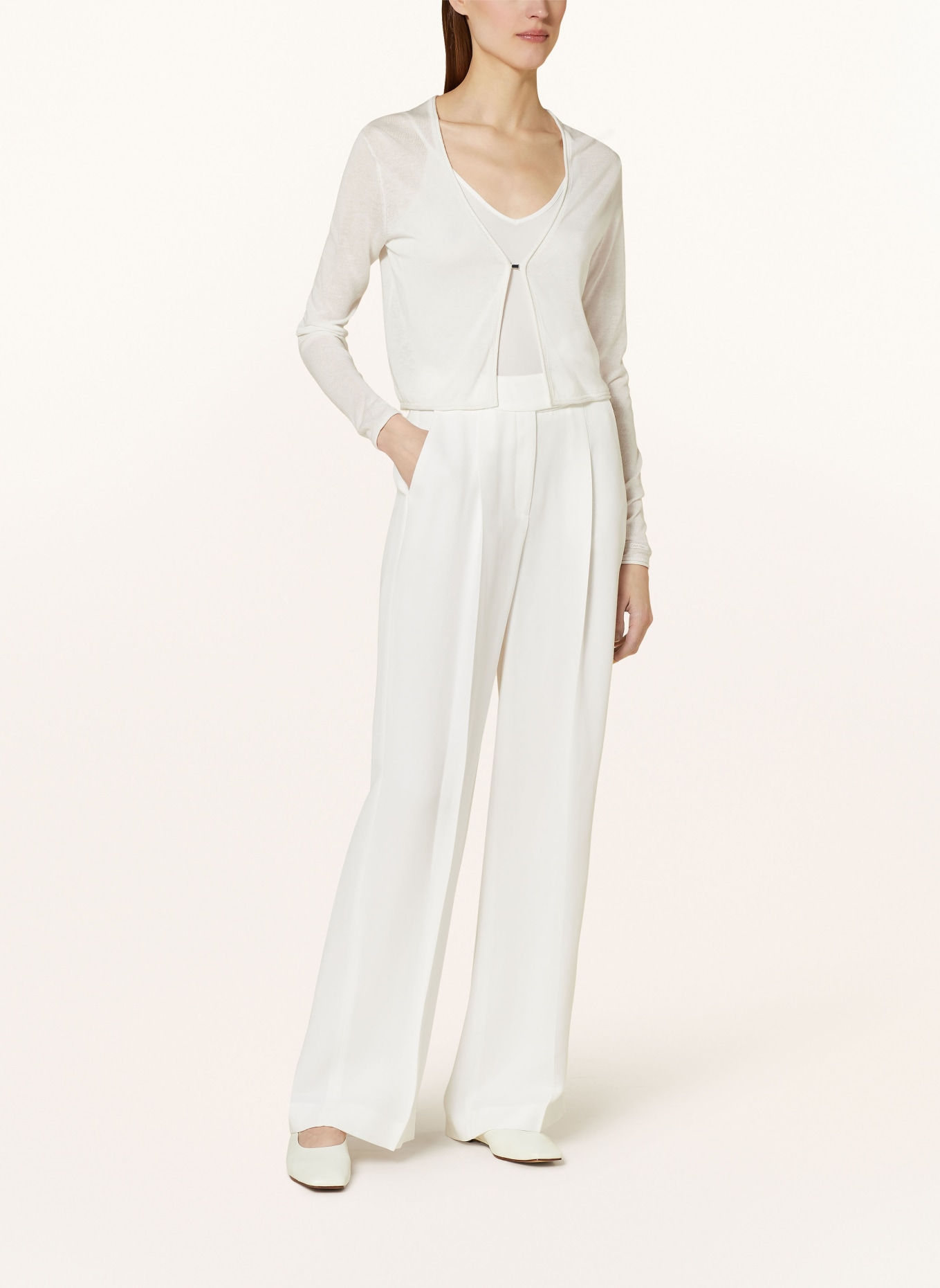 Calvin Klein Cardigan with linen, Color: CREAM (Image 2)