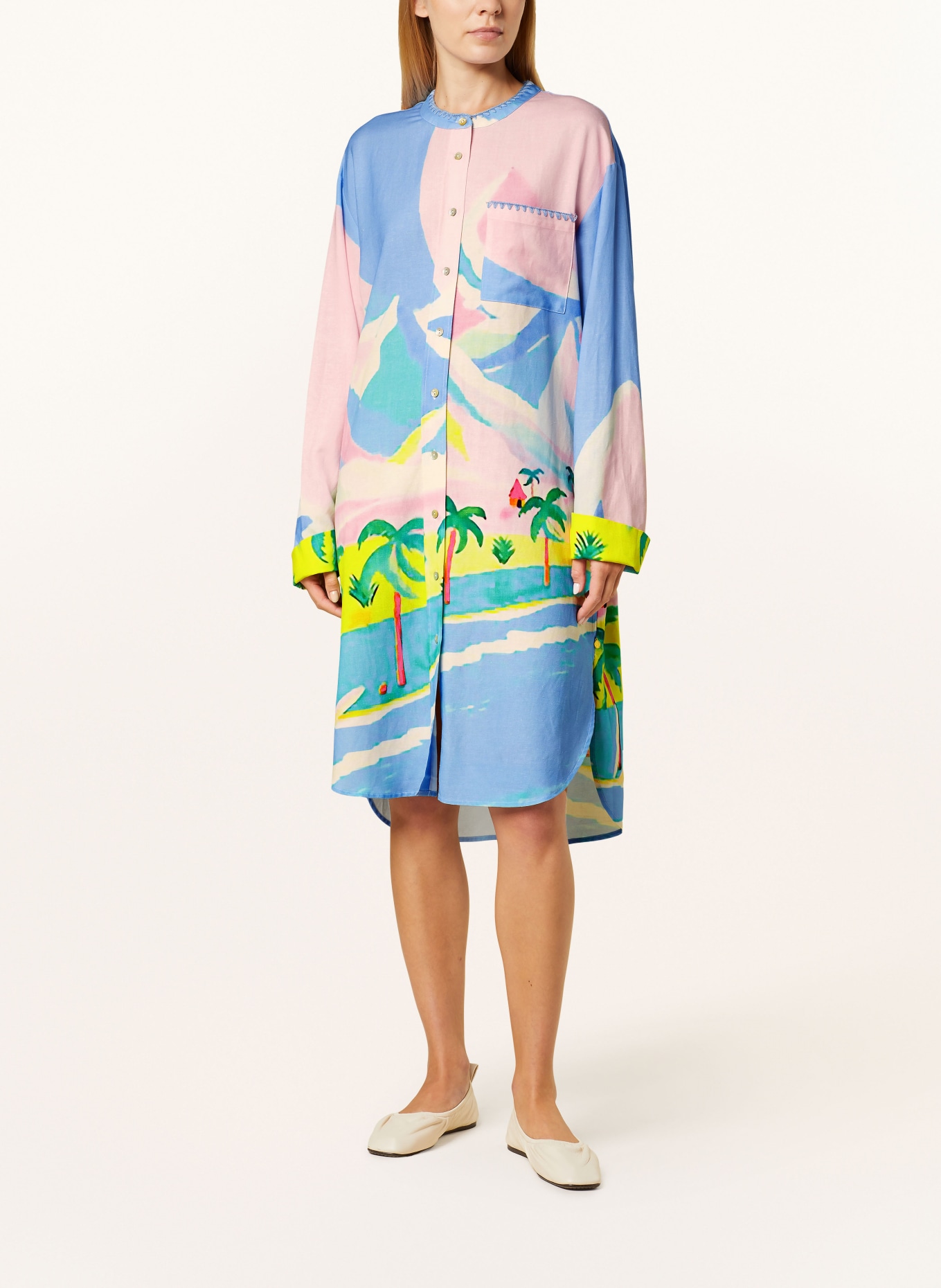 yippie hippie Kleid, Farbe: WEISS/ ROSA/ HELLBLAU (Bild 2)