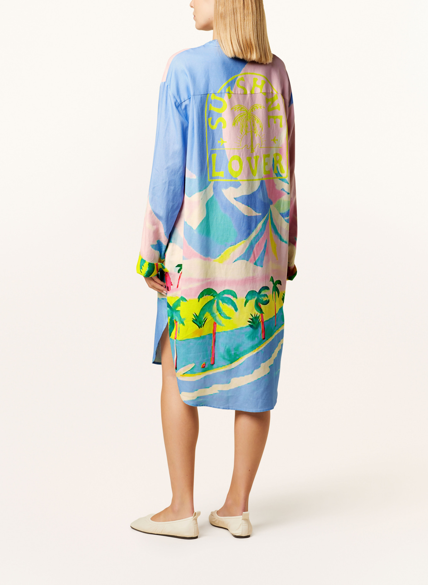 yippie hippie Kleid, Farbe: WEISS/ ROSA/ HELLBLAU (Bild 3)
