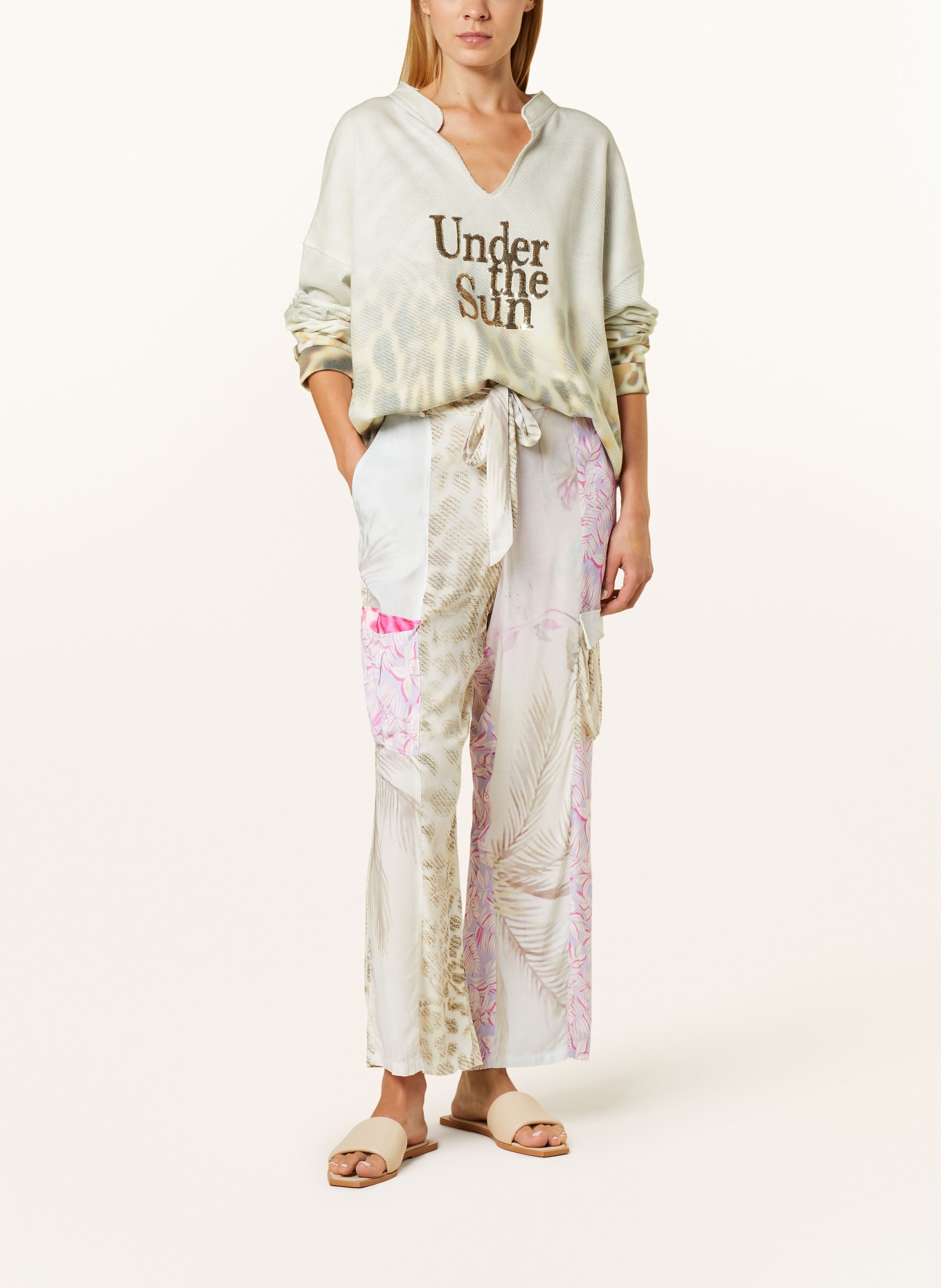 yippie hippie Bluza nierozpinana z cekinami, Kolor: JASNOCZARY/ JASNOŻÓŁTY/ CZIEMNOSZARY (Obrazek 2)