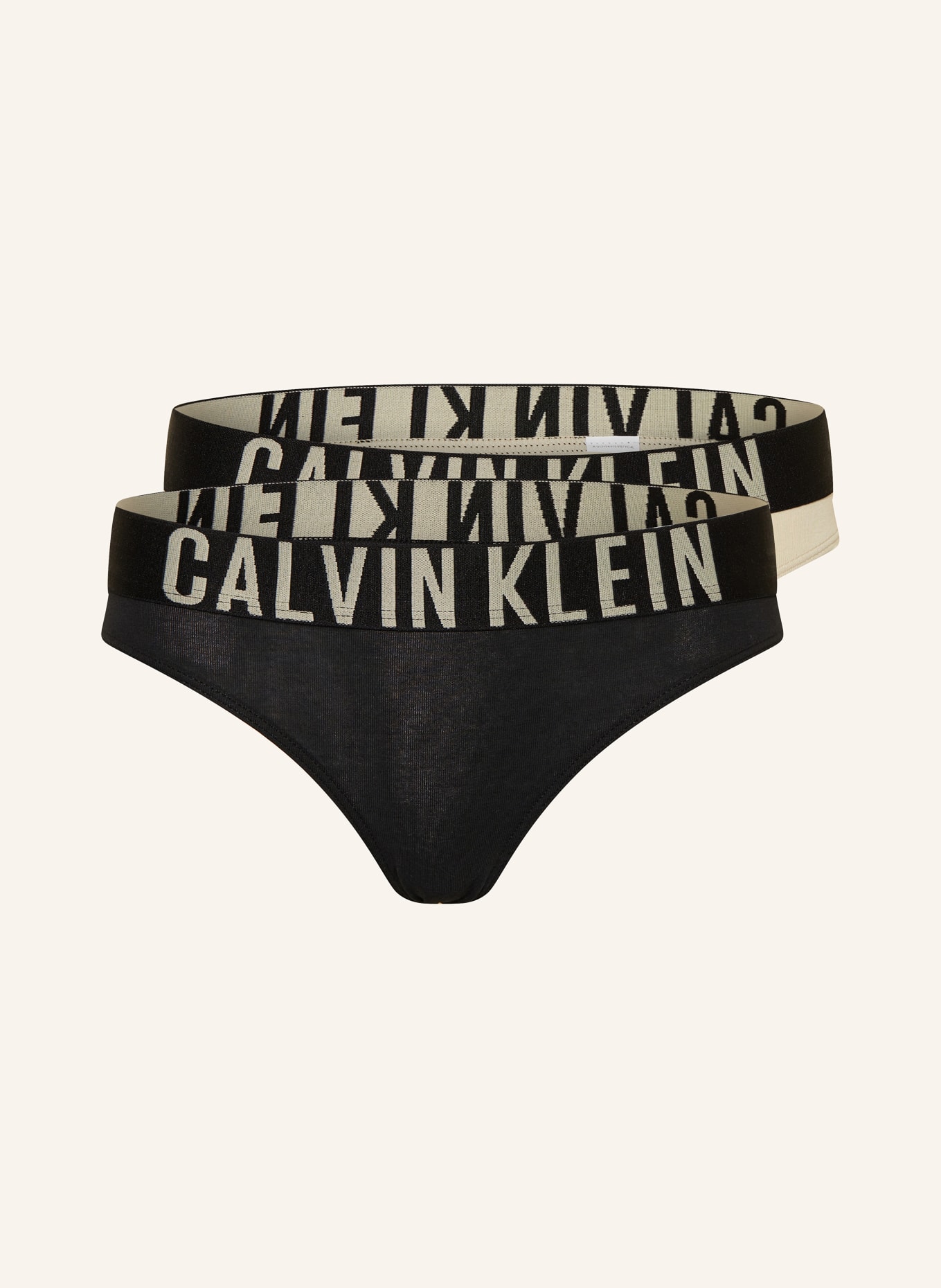 Calvin Klein 2er-Pack Slips INTENSE POWER, Farbe: SCHWARZ/ HELLBRAUN (Bild 1)