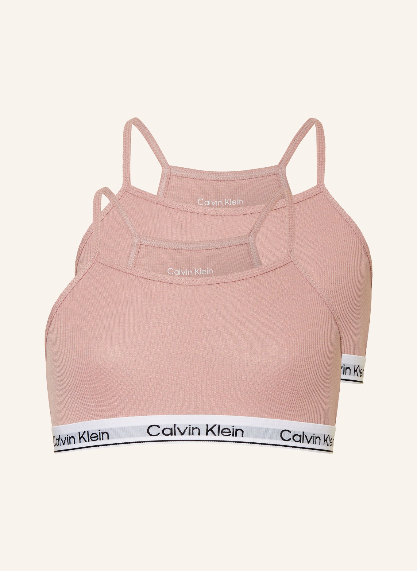 Calvin Klein Biustonosz bustier MODERN COTTON, 2 szt., Kolor: BLADORÓŻOWY (Obrazek 1)