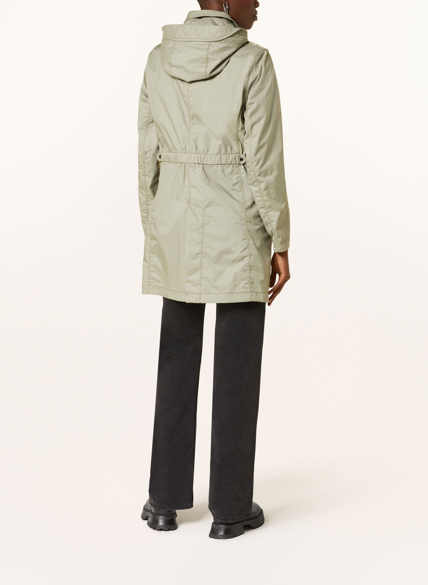 PARAJUMPERS Kabát AVERY s odnímatelnou kapucí, Barva: SVĚTLE ZELENÁ (Obrázek 3)