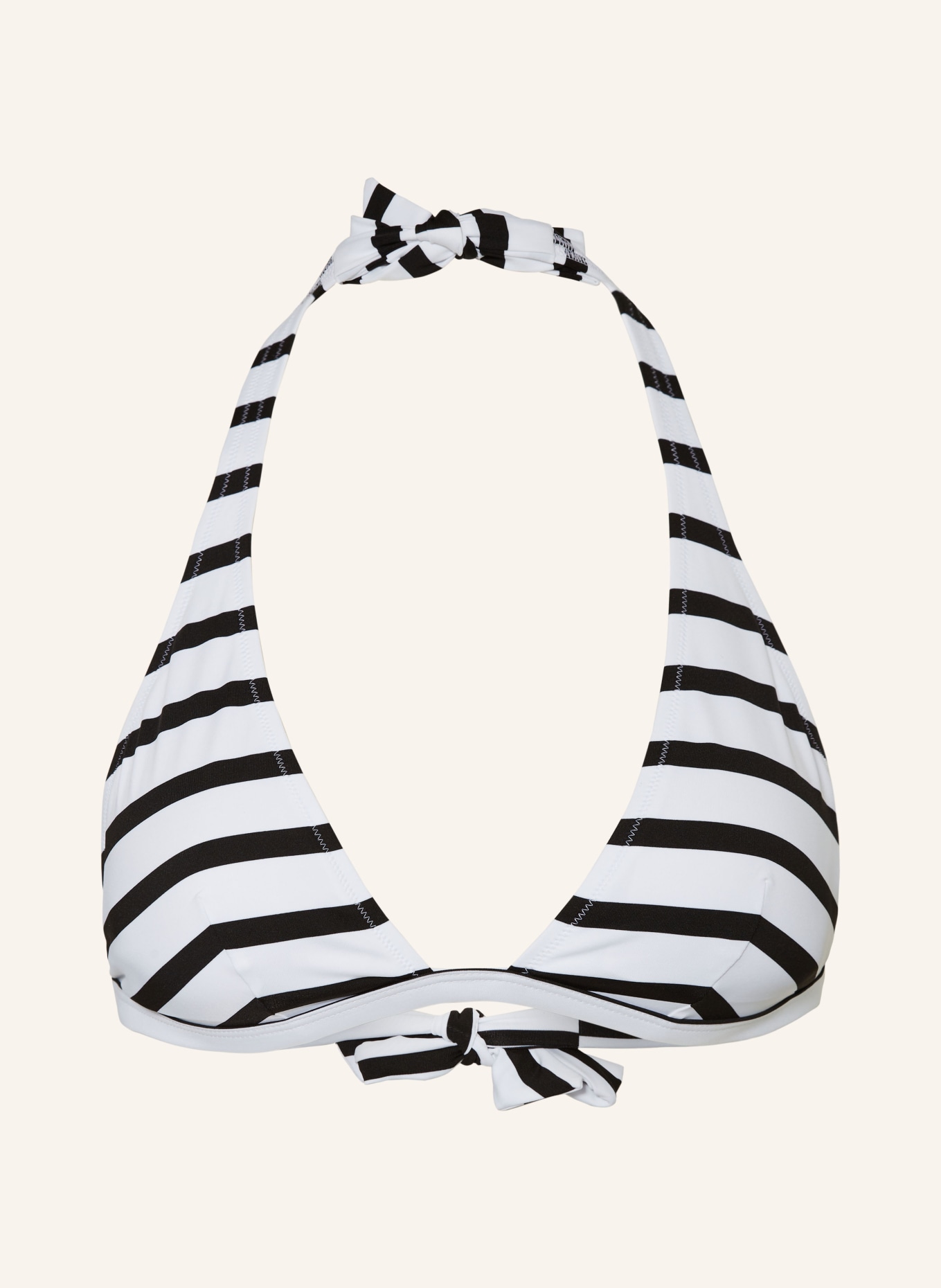VILEBREQUIN Halter neck bikini top RAYURES, Color: WHITE/ DARK BLUE (Image 1)