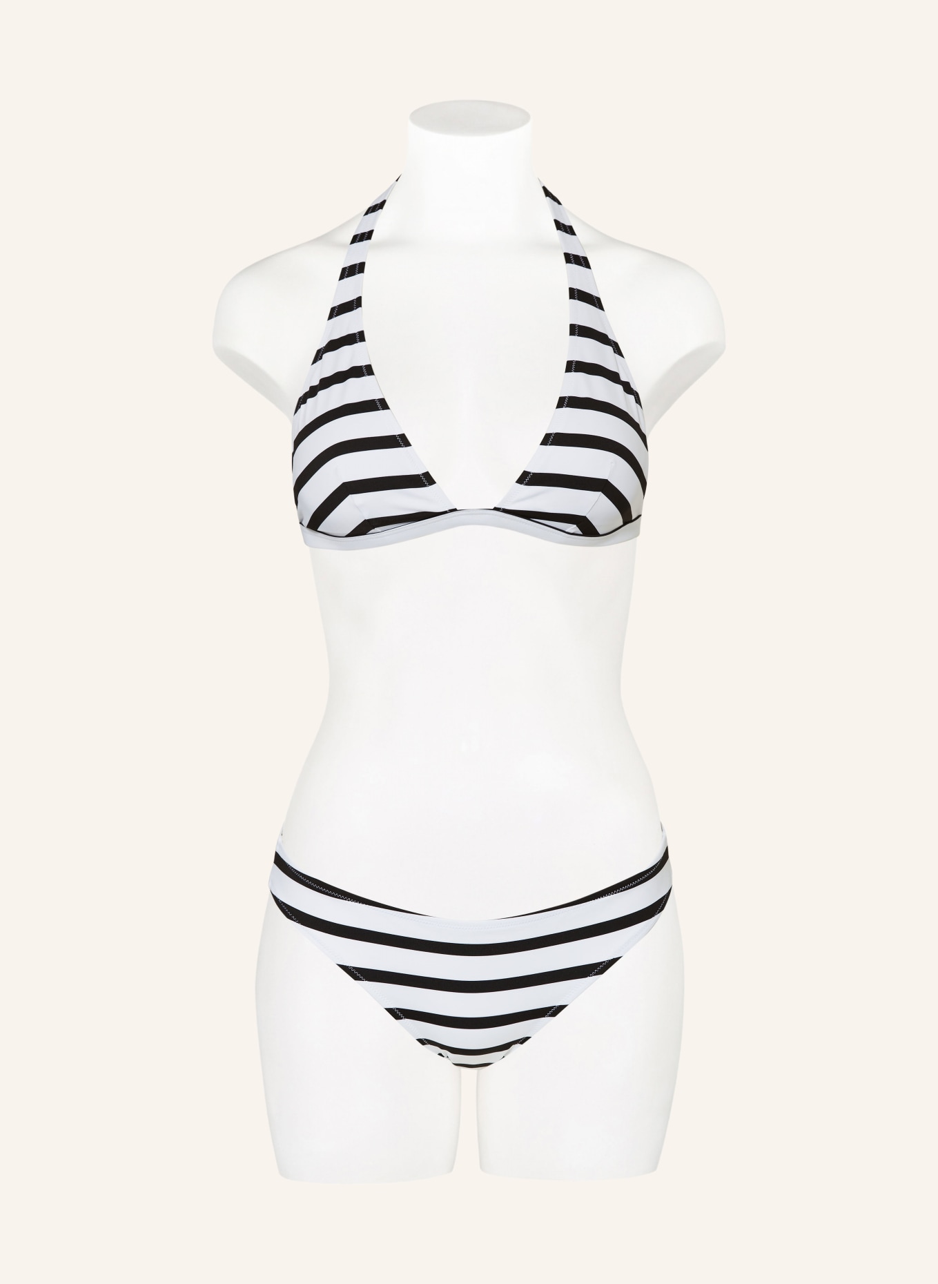 VILEBREQUIN Halter neck bikini top RAYURES, Color: WHITE/ DARK BLUE (Image 2)