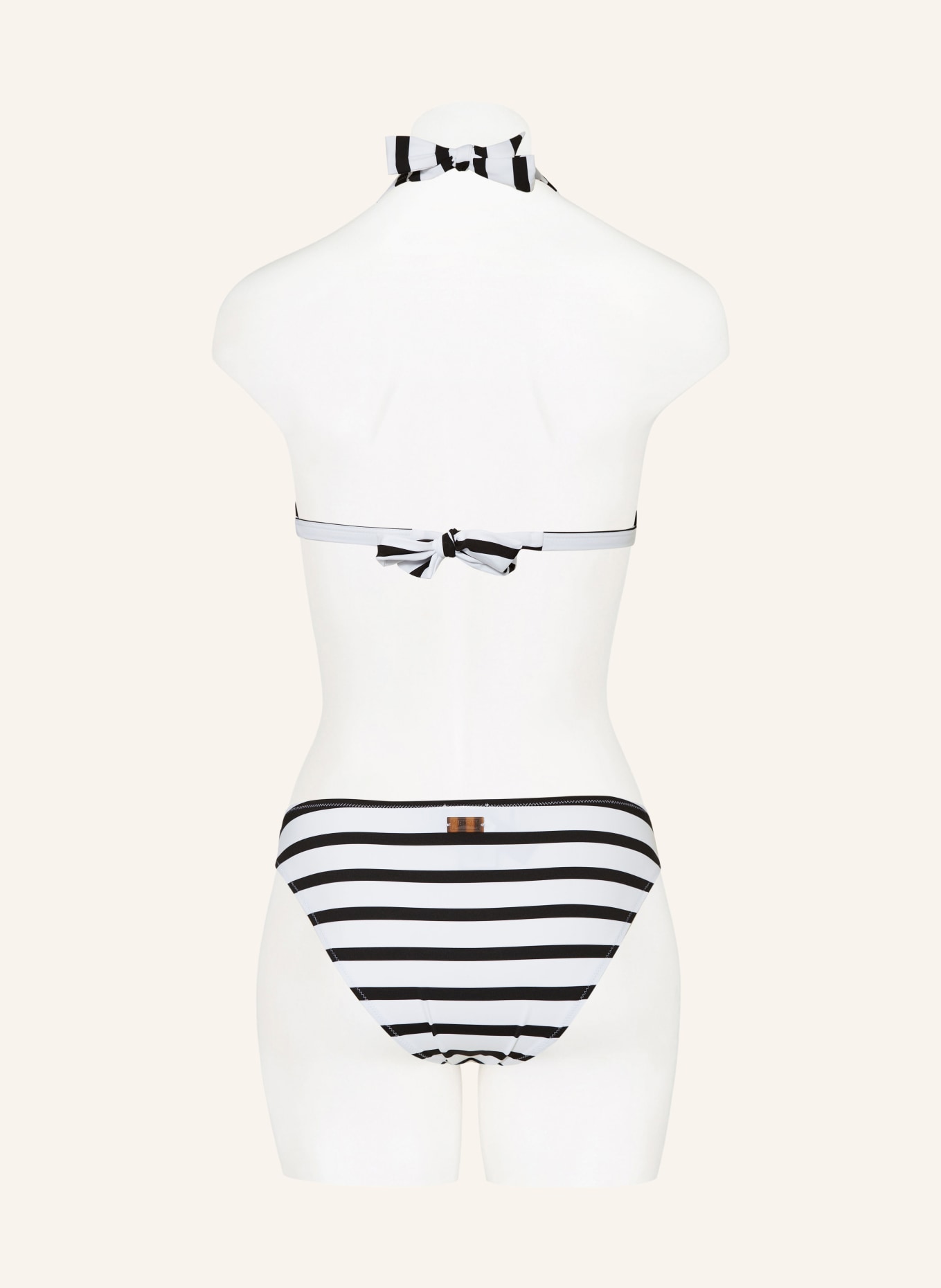 VILEBREQUIN Halter neck bikini top RAYURES, Color: WHITE/ DARK BLUE (Image 3)