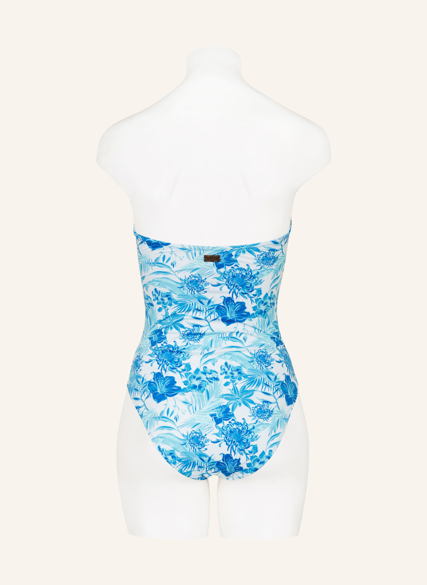 VILEBREQUIN Bandeau swimsuit TAHITI FLOWERS, Color: LIGHT BLUE/ BLUE/ TURQUOISE (Image 5)