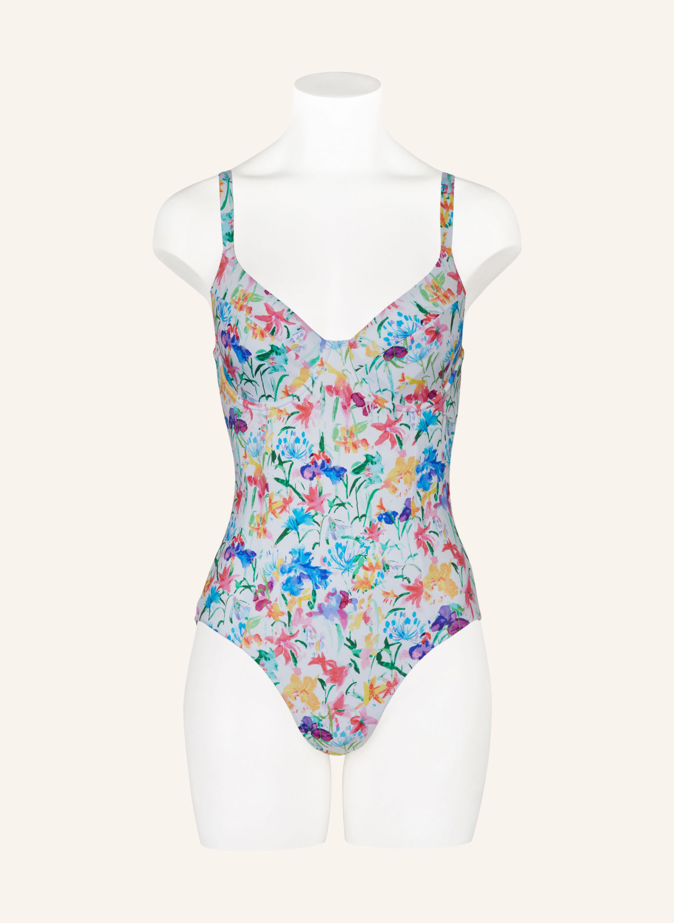 VILEBREQUIN Underwire swimsuit HAPPY FLOWERS, Color: WHITE/ BLUE/ PINK (Image 2)