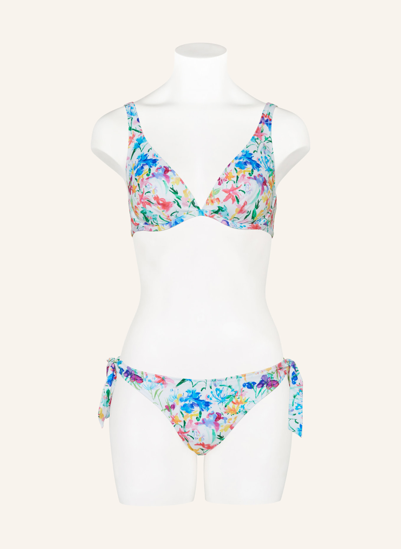VILEBREQUIN Triangle bikini bottoms HAPPY FLOWERS, Color: WHITE/ BLUE/ YELLOW (Image 2)