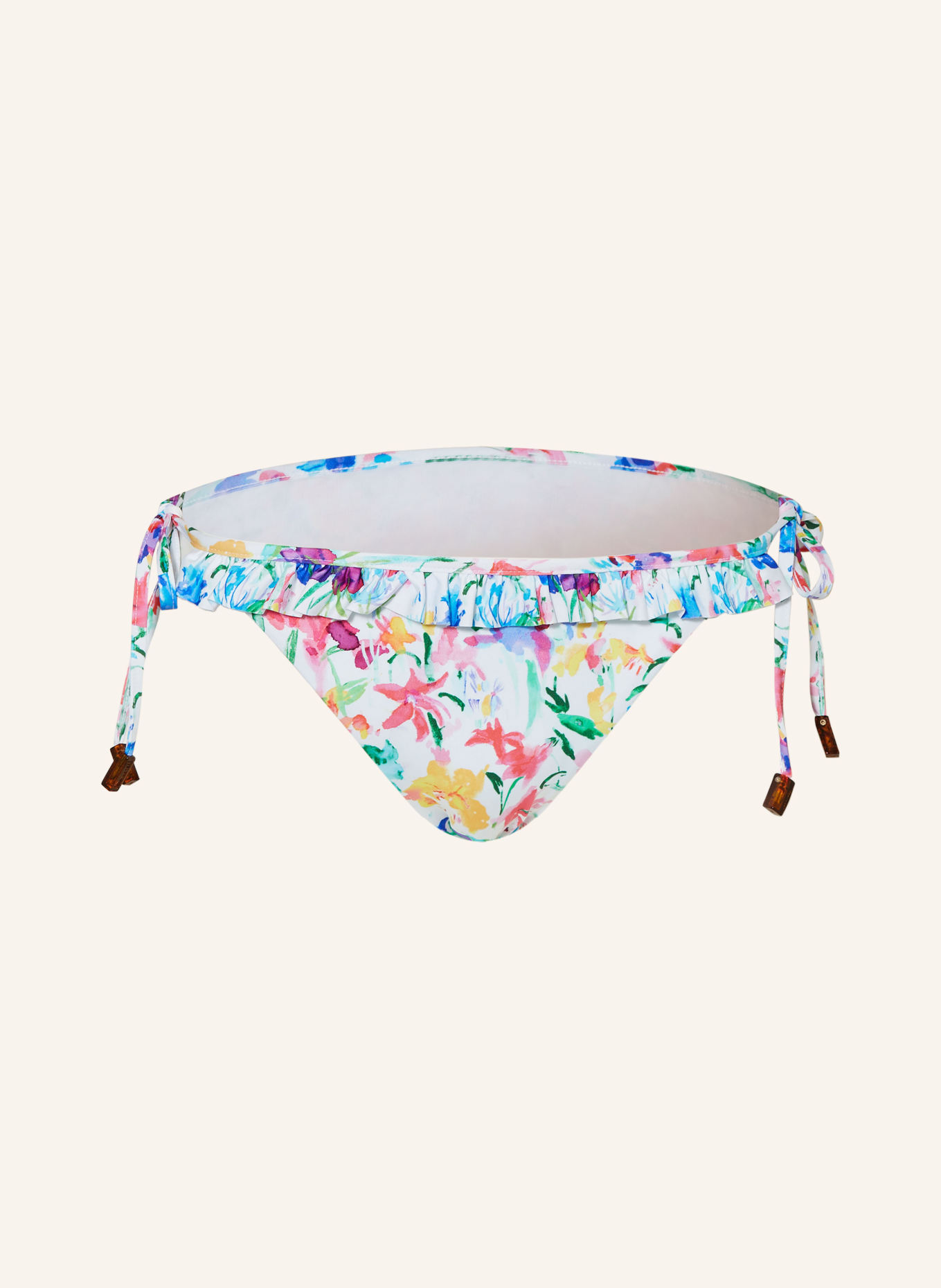 VILEBREQUIN Triangle bikini bottoms HAPPY FLOWERS, Color: WHITE/ PINK/ TURQUOISE (Image 1)