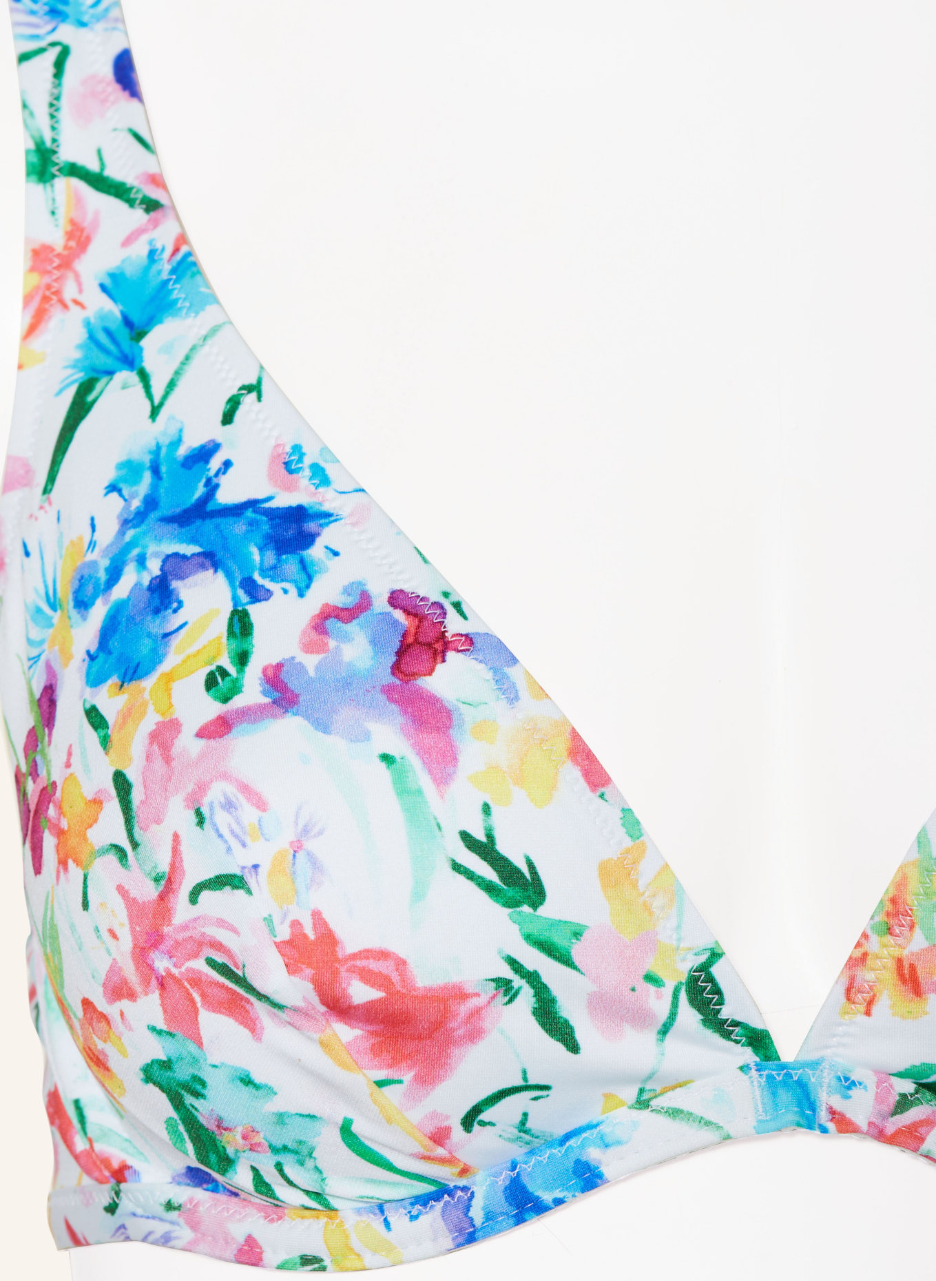 VILEBREQUIN Underwired bikini top HAPPY FLOWERS, Color: WHITE/ BLUE/ DARK YELLOW (Image 4)