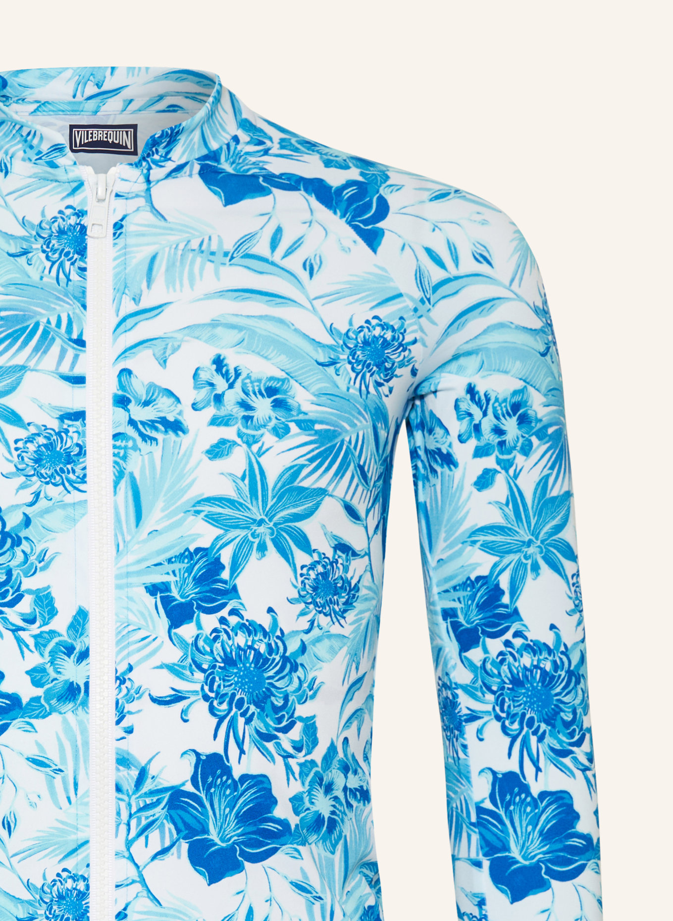 VILEBREQUIN Koszulka z ochroną UV TAHITI FLOWERS, Kolor: JASNONIEBIESKI/ TURKUSOWY (Obrazek 3)