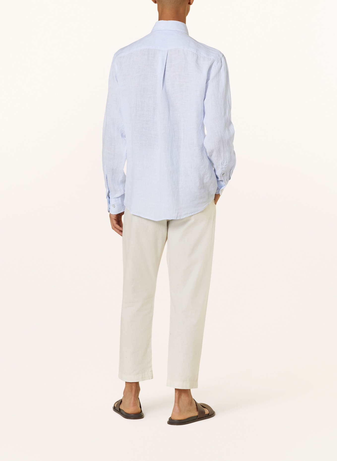 FYNCH-HATTON Linen shirt regular fit, Color: LIGHT BLUE (Image 3)