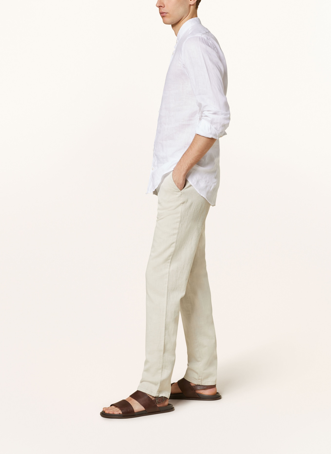 FYNCH-HATTON Chino kalhoty COLI Regular Fit, Barva: SVĚTLE HNĚDÁ (Obrázek 4)